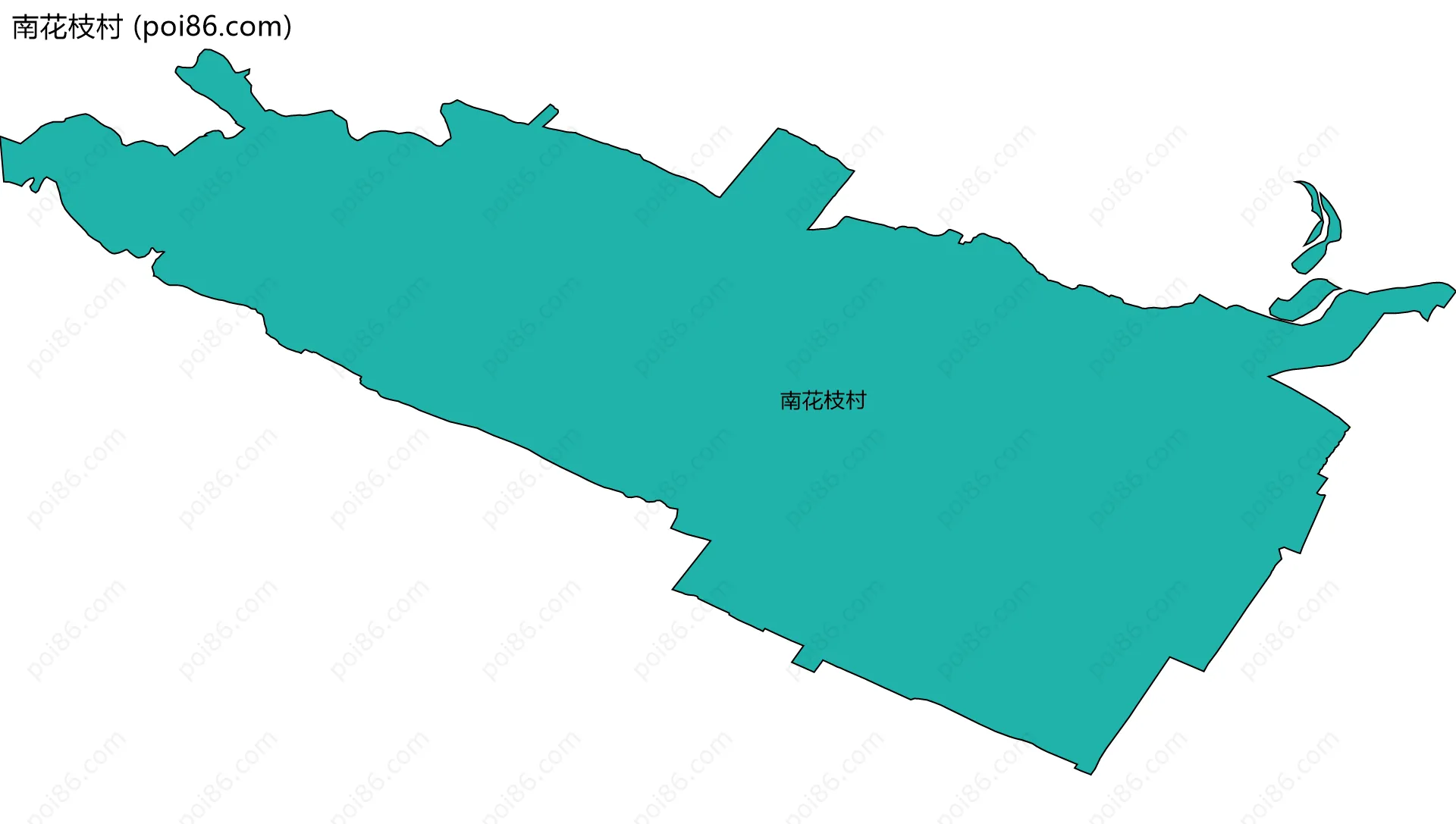 南花枝村边界地图