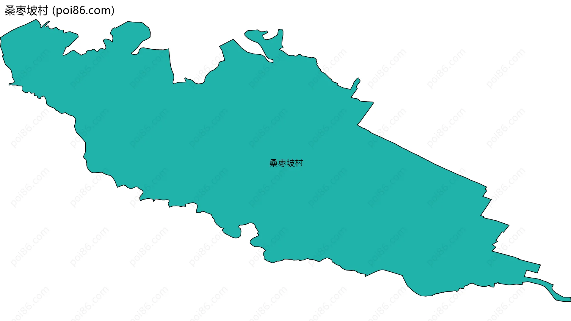 桑枣坡村边界地图