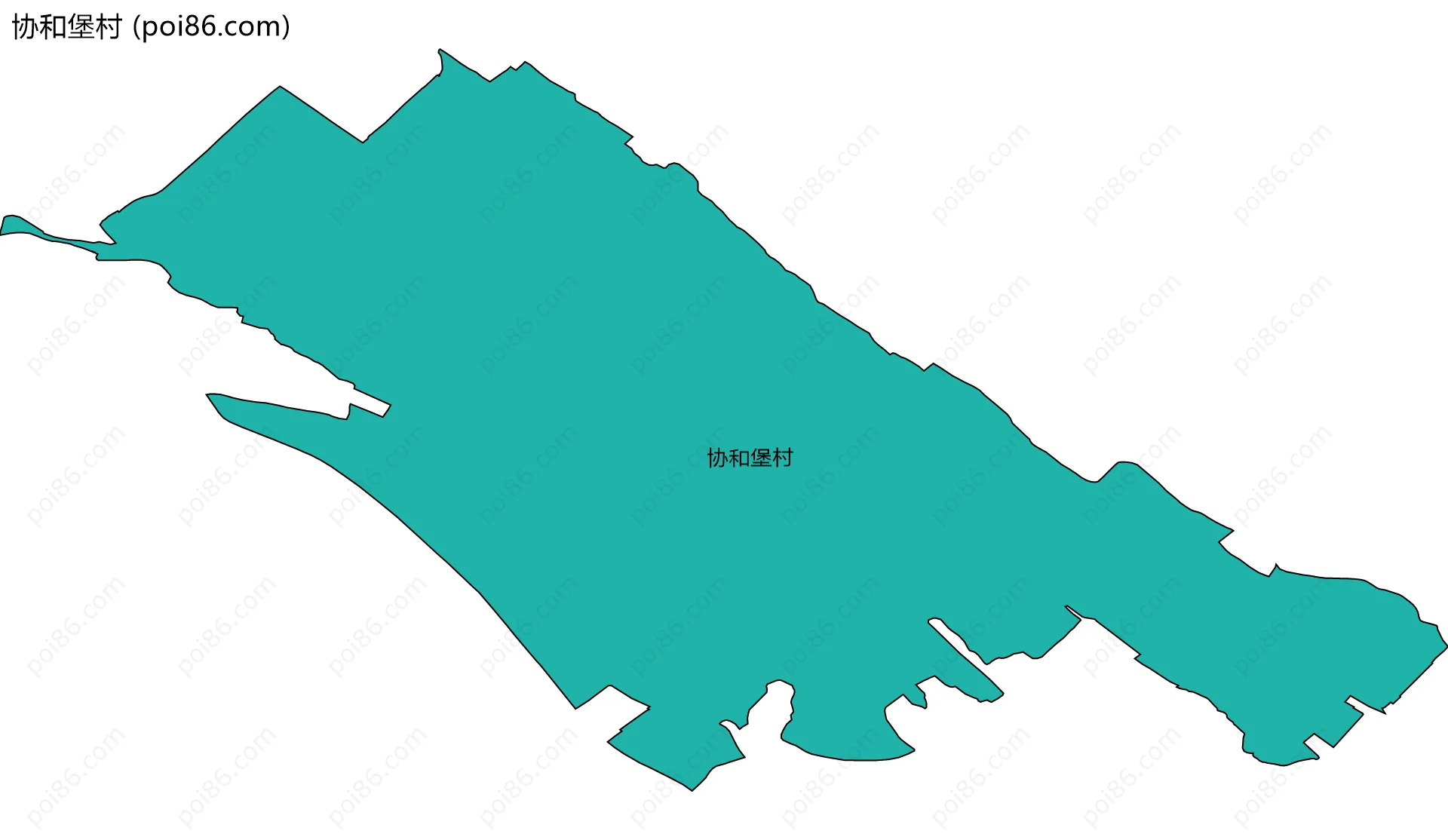 协和堡村边界地图