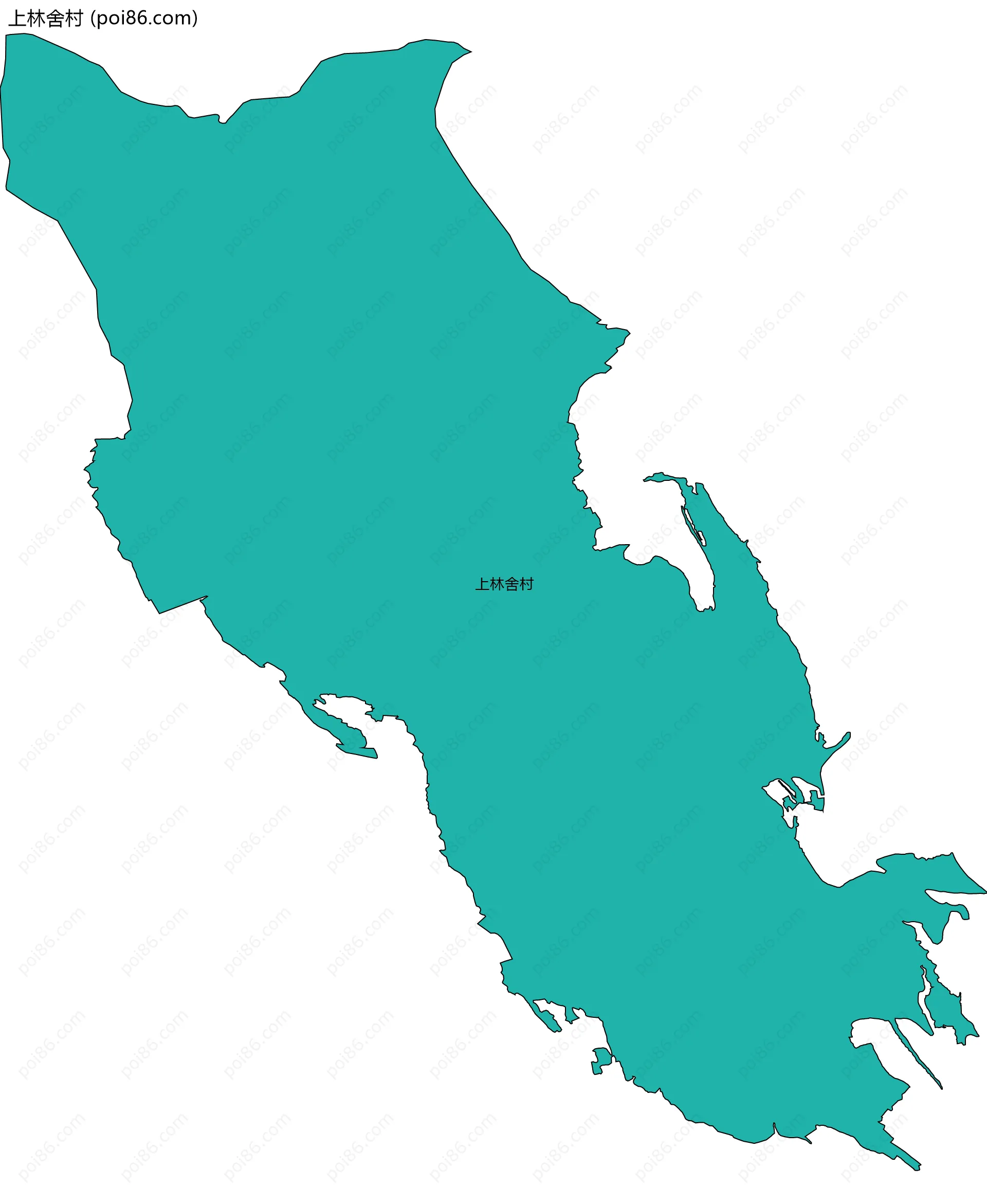 上林舍村边界地图