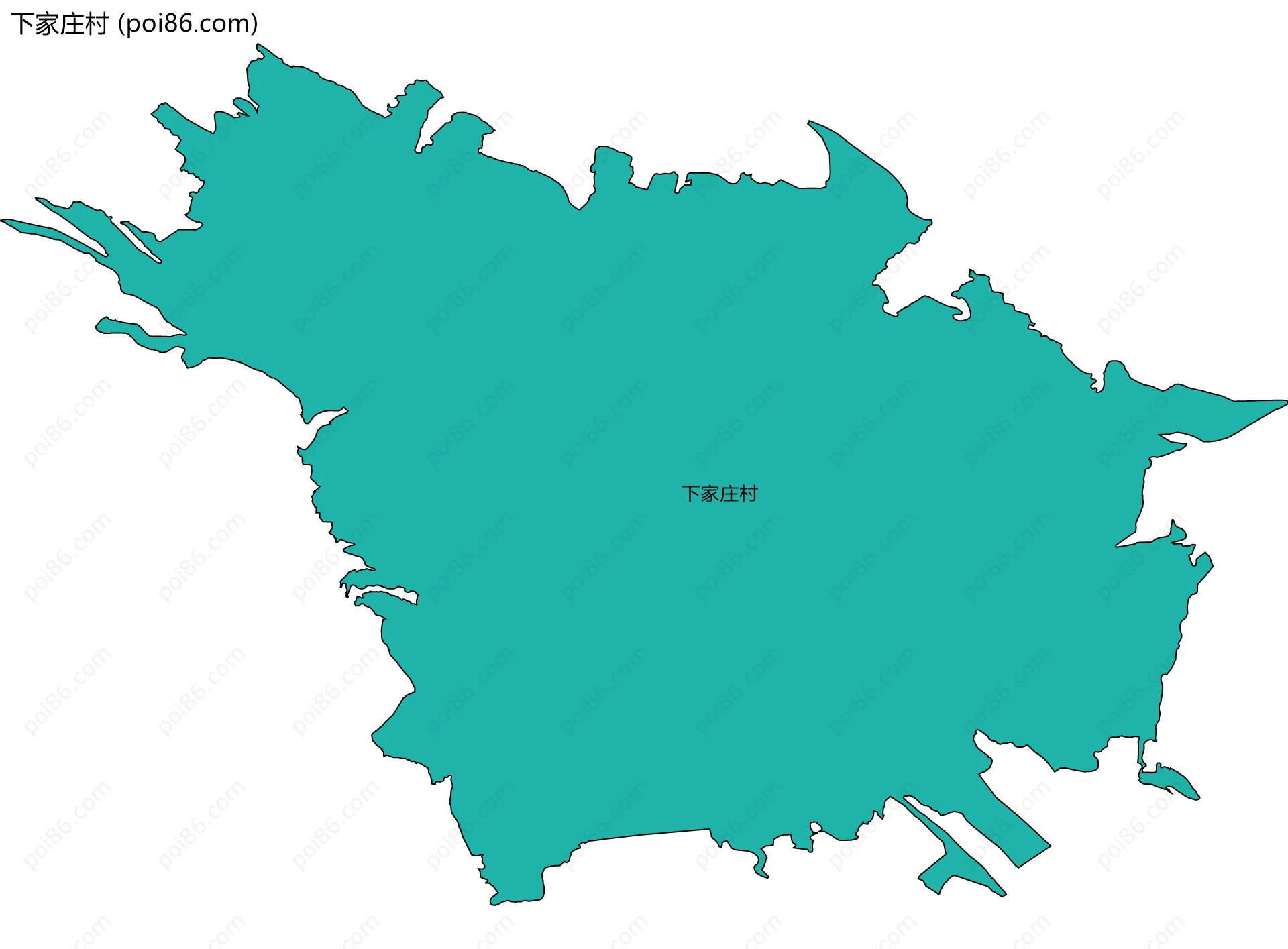 下家庄村边界地图