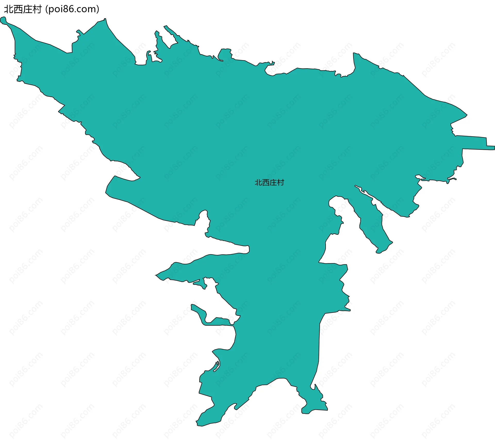 北西庄村边界地图