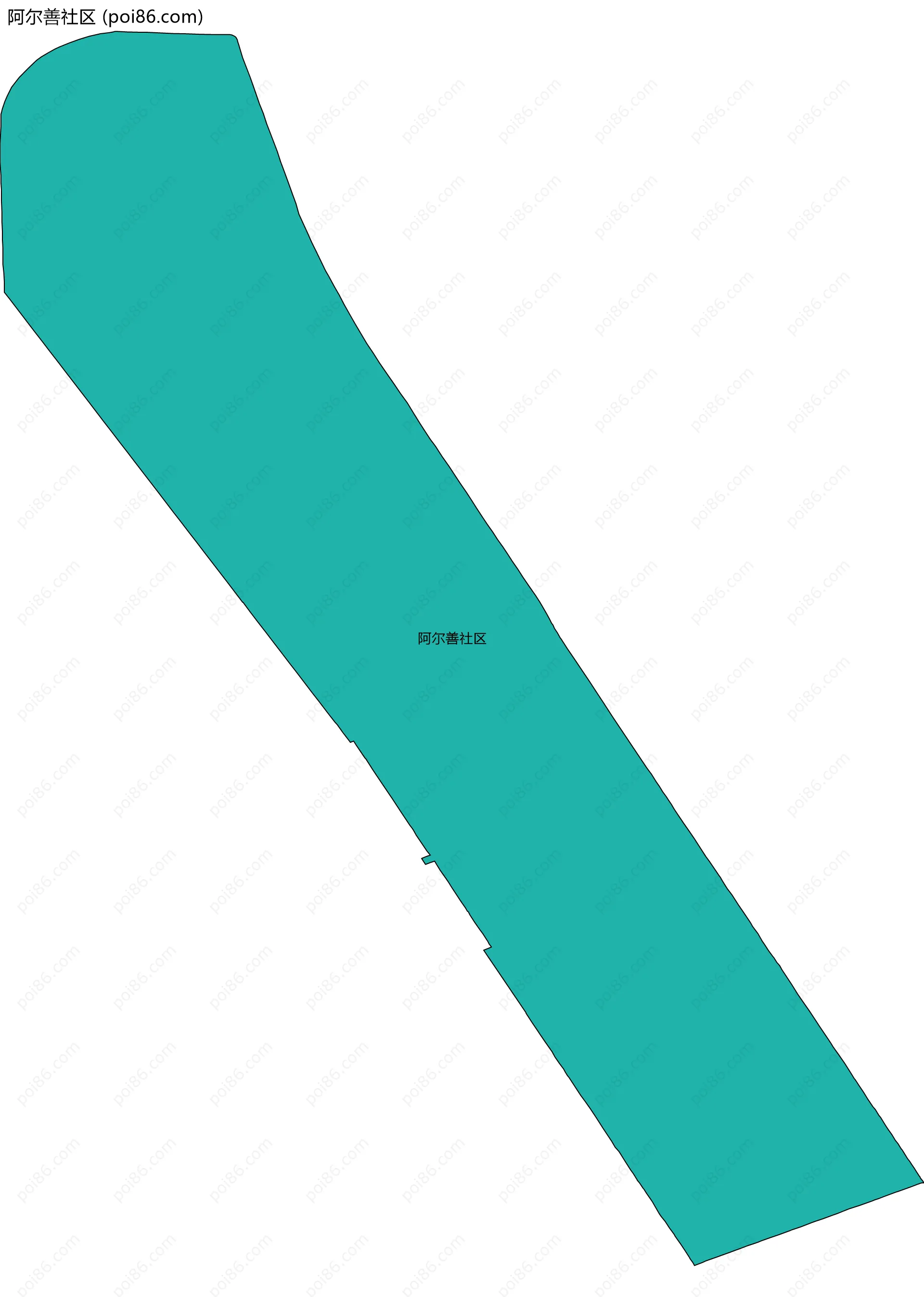 阿尔善社区边界地图
