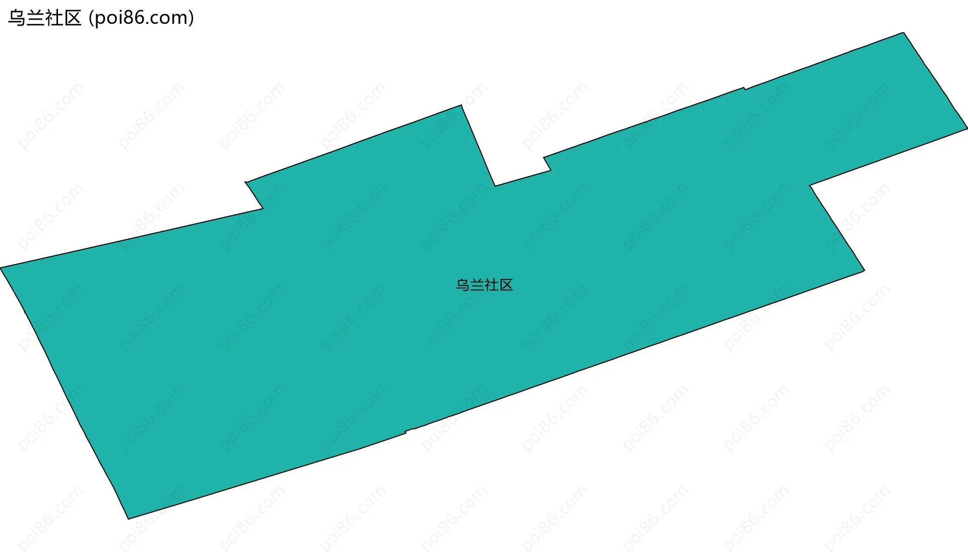 乌兰社区边界地图