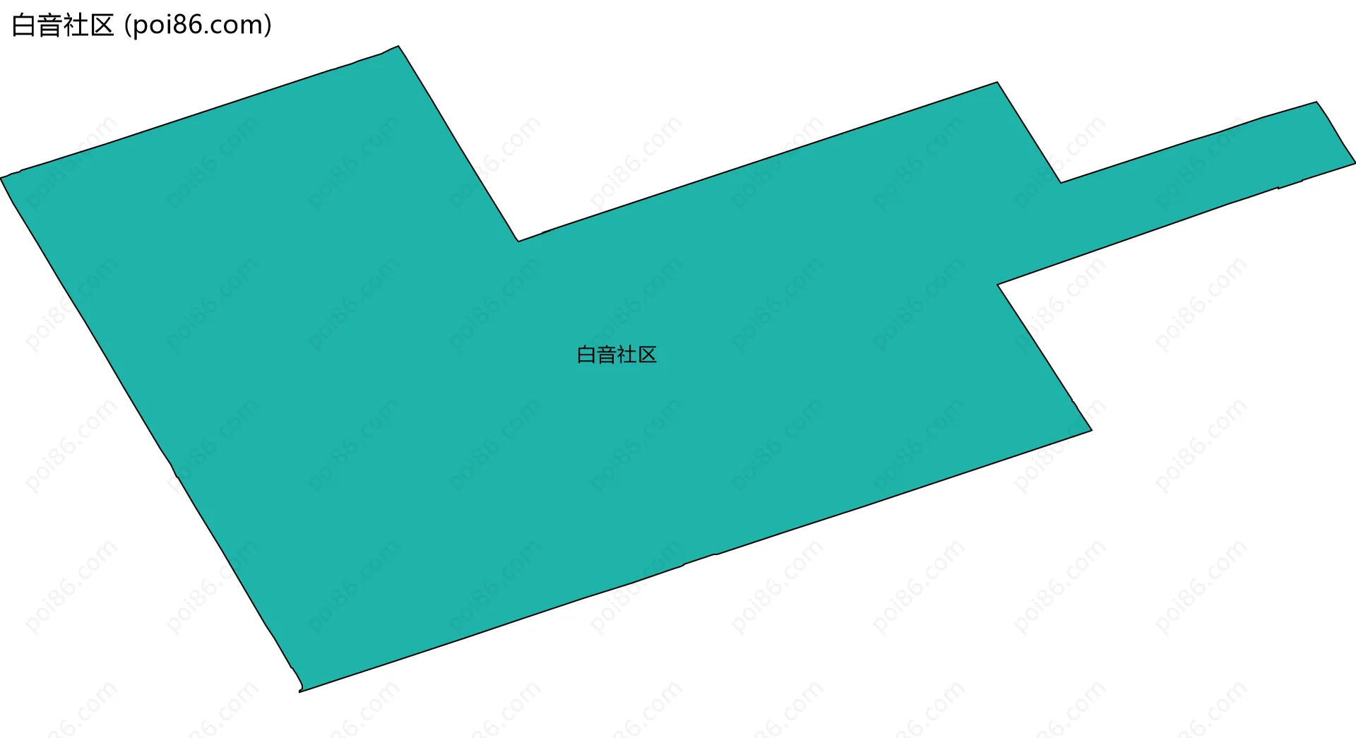 白音社区边界地图