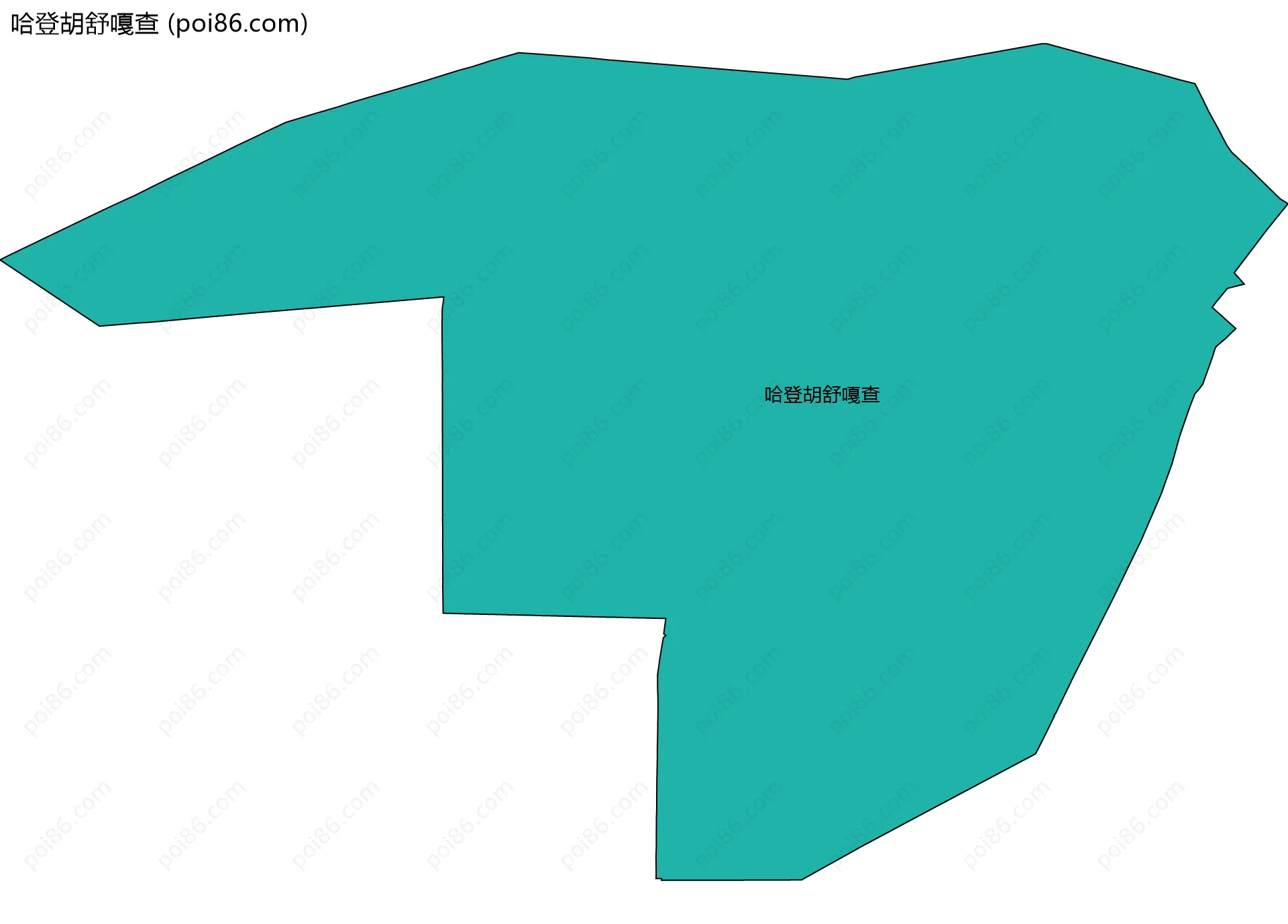 哈登胡舒嘎查边界地图