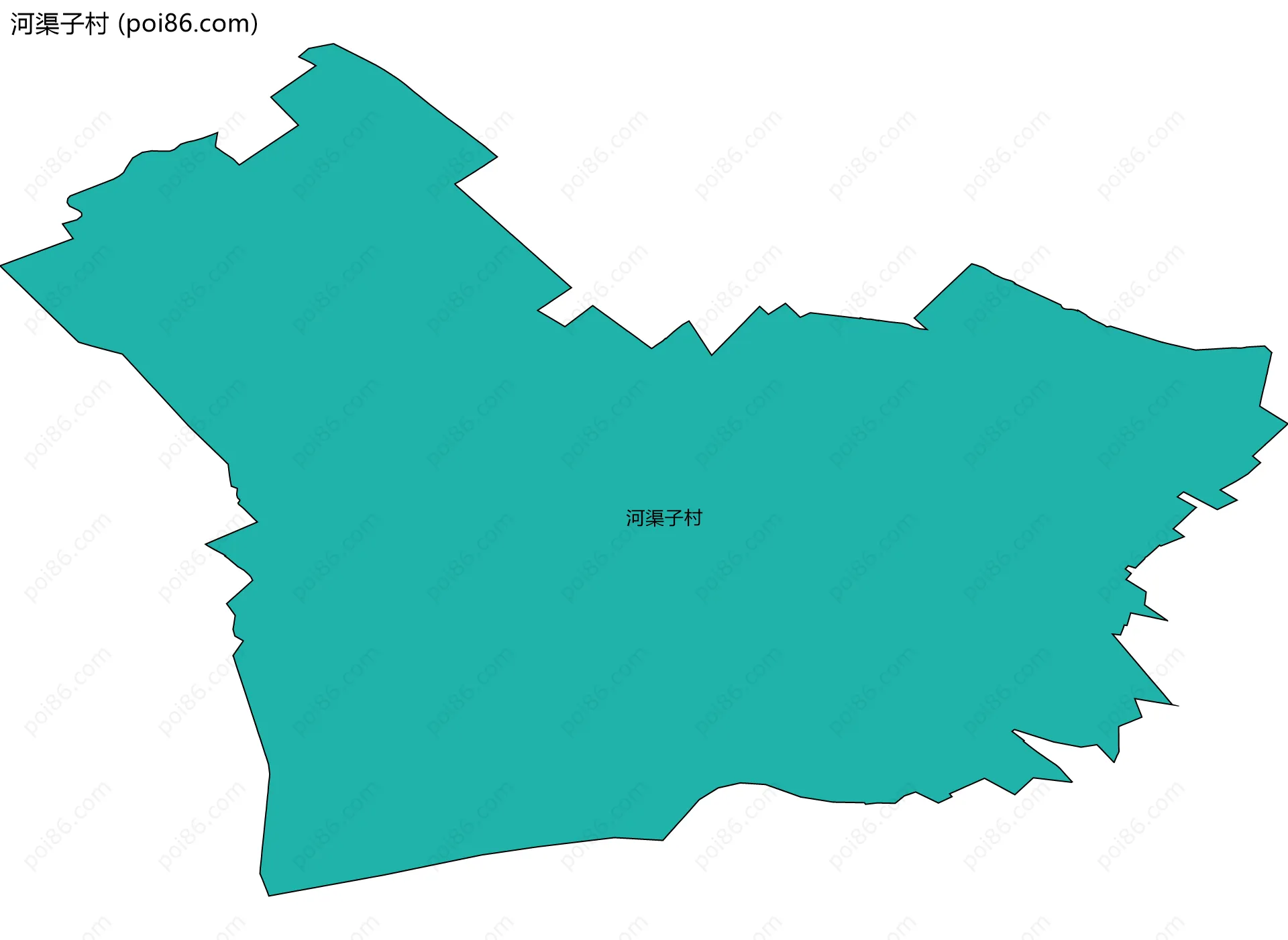 河渠子村边界地图