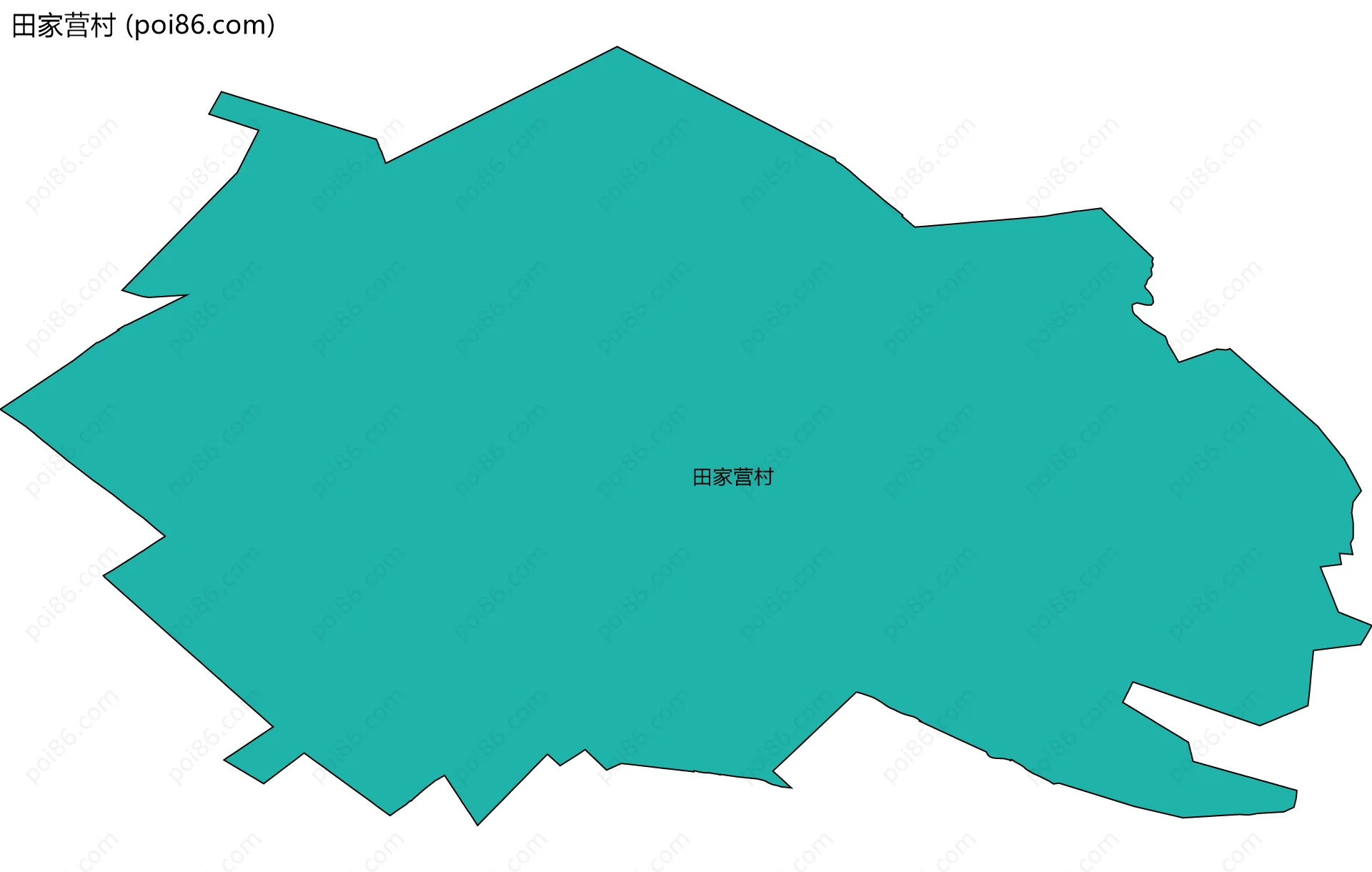 田家营村边界地图