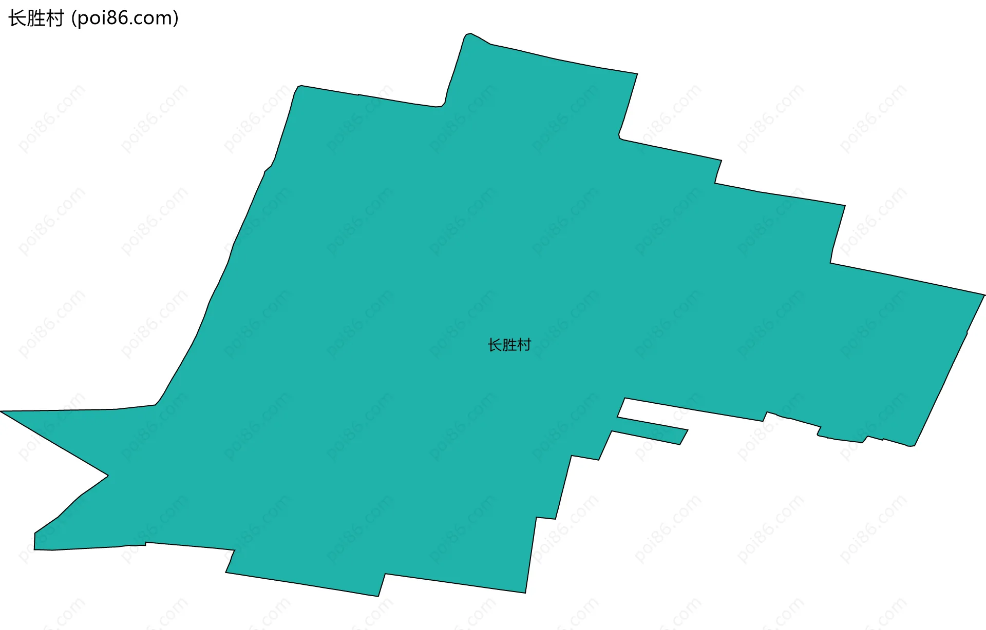 长胜村边界地图