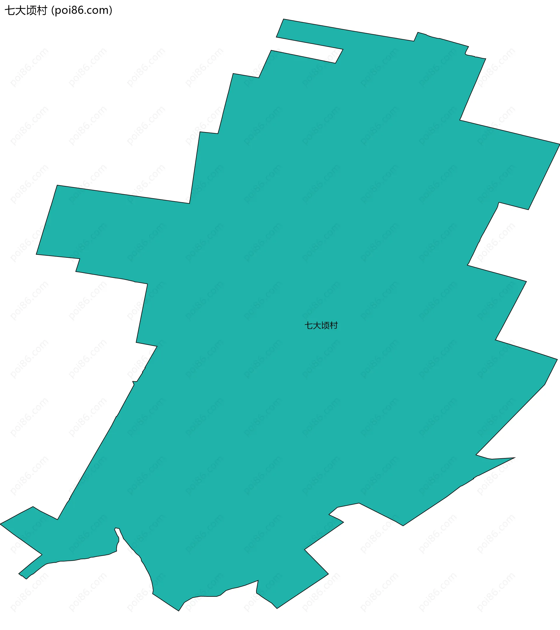 七大顷村边界地图
