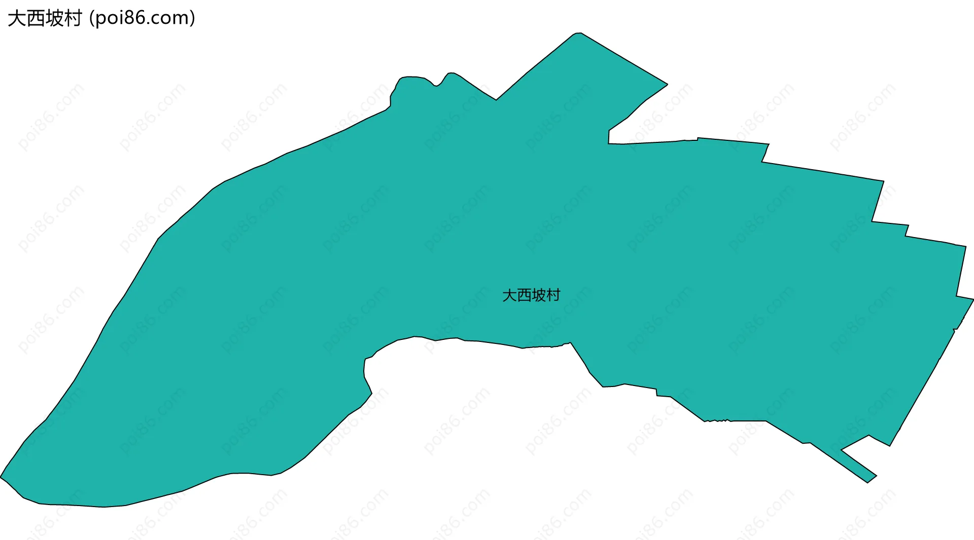 大西坡村边界地图