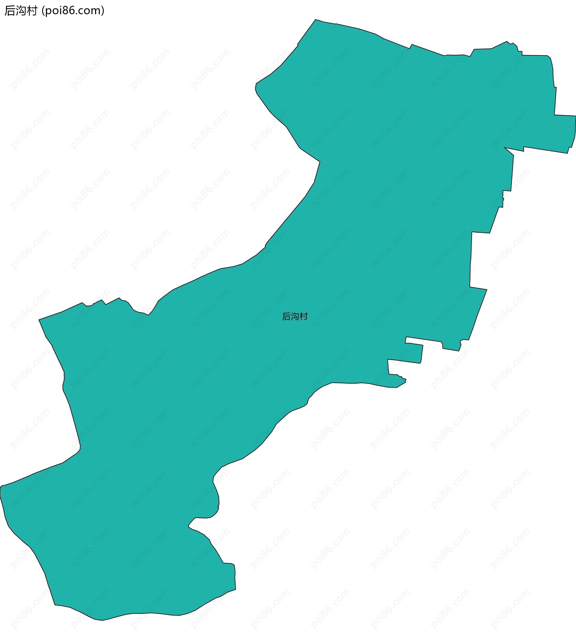 后沟村边界地图