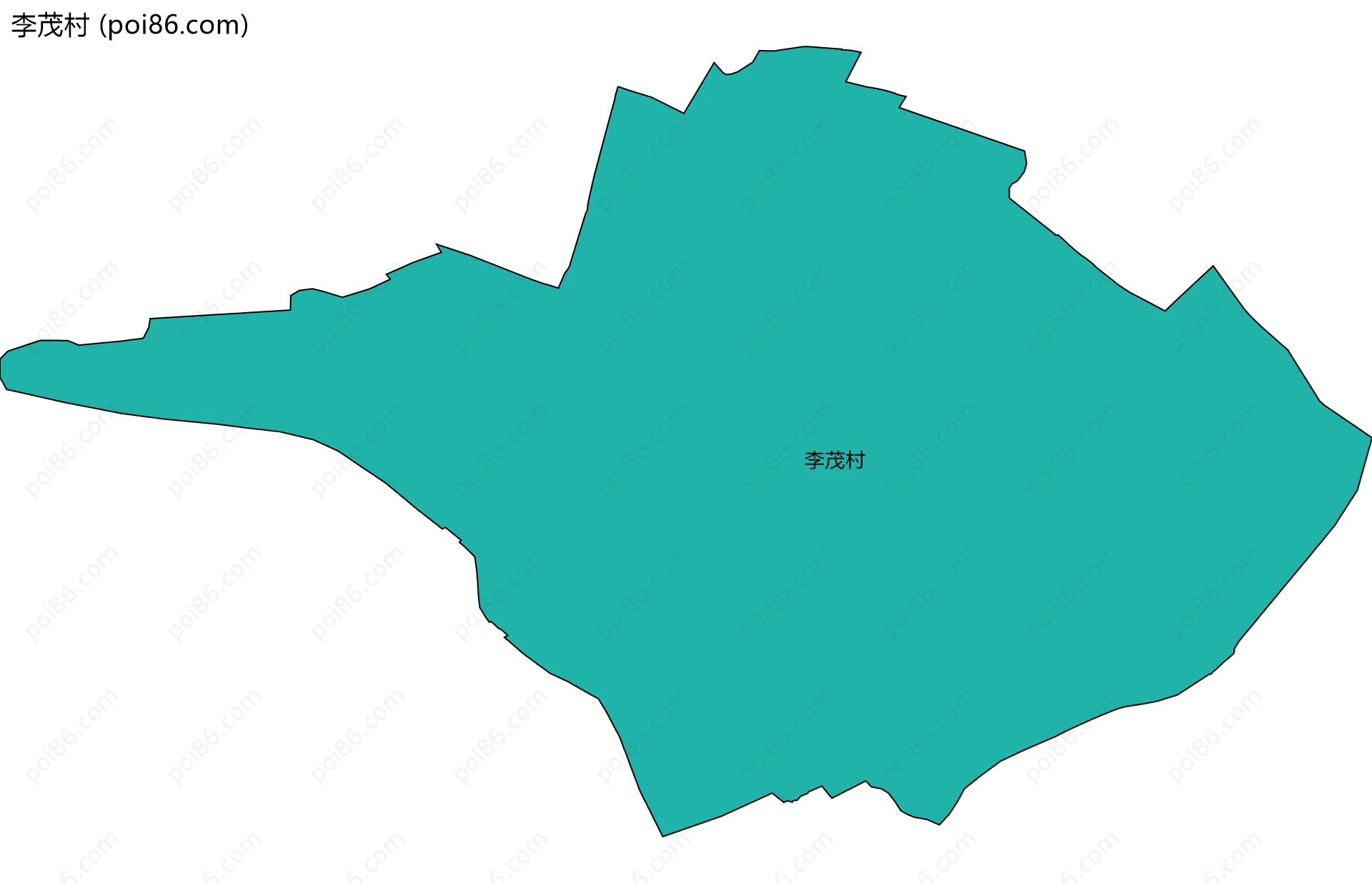 李茂村边界地图