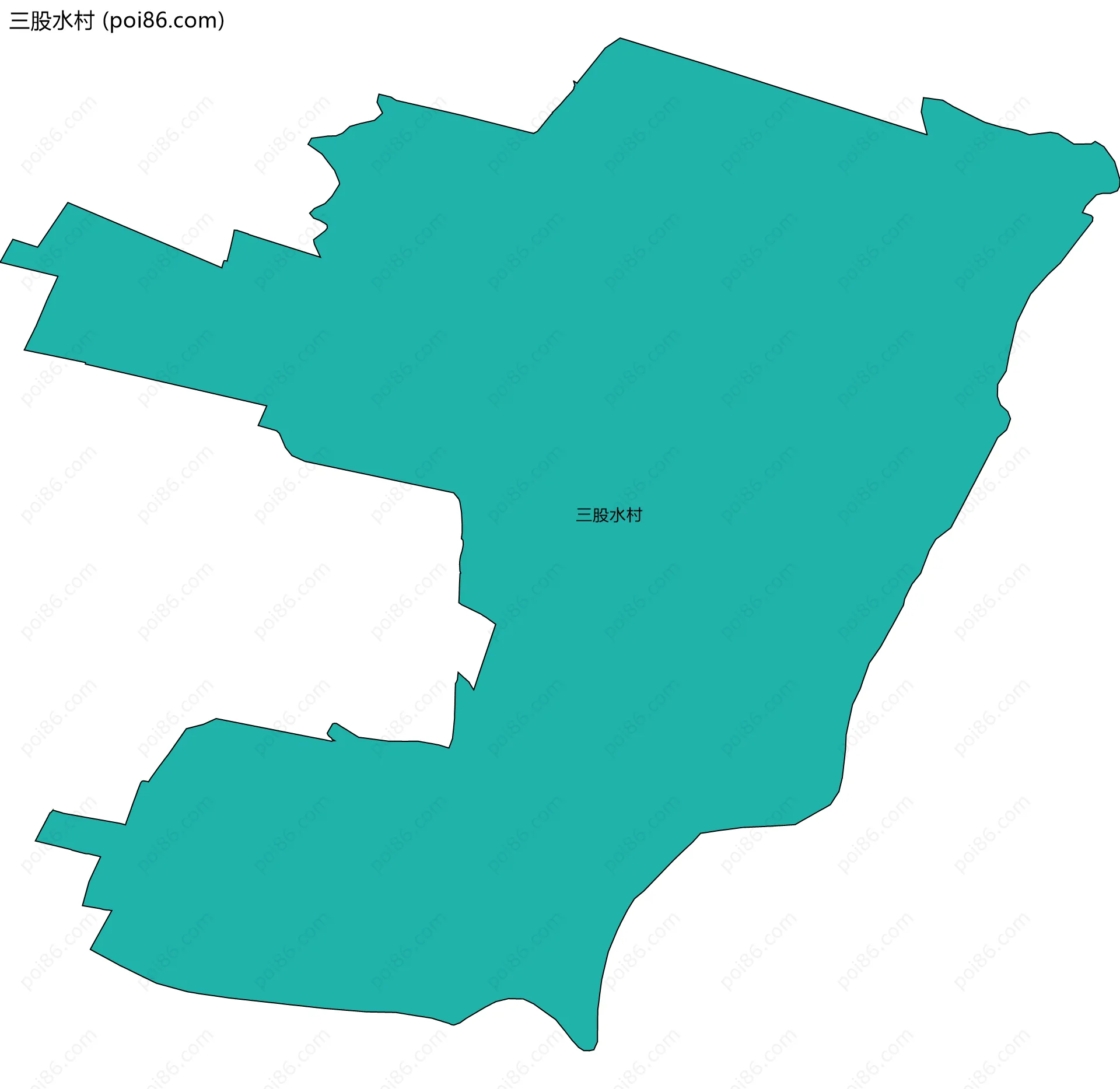 三股水村边界地图