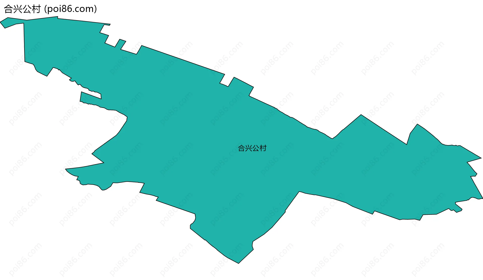 合兴公村边界地图