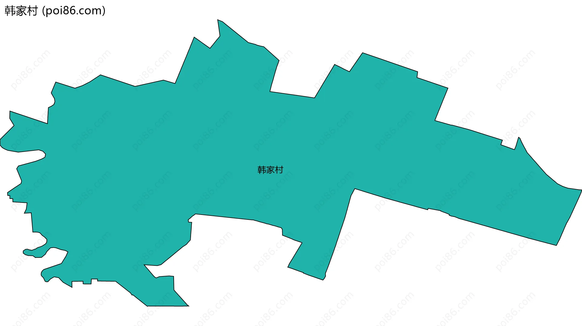 韩家村边界地图