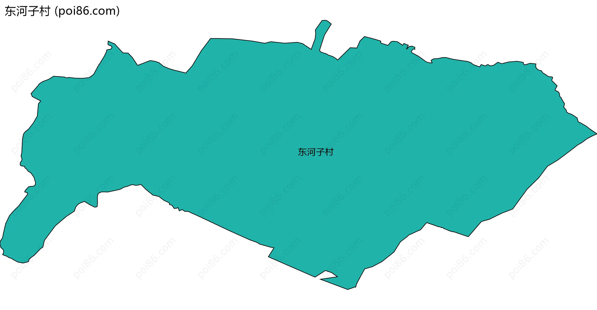 东河子村边界地图