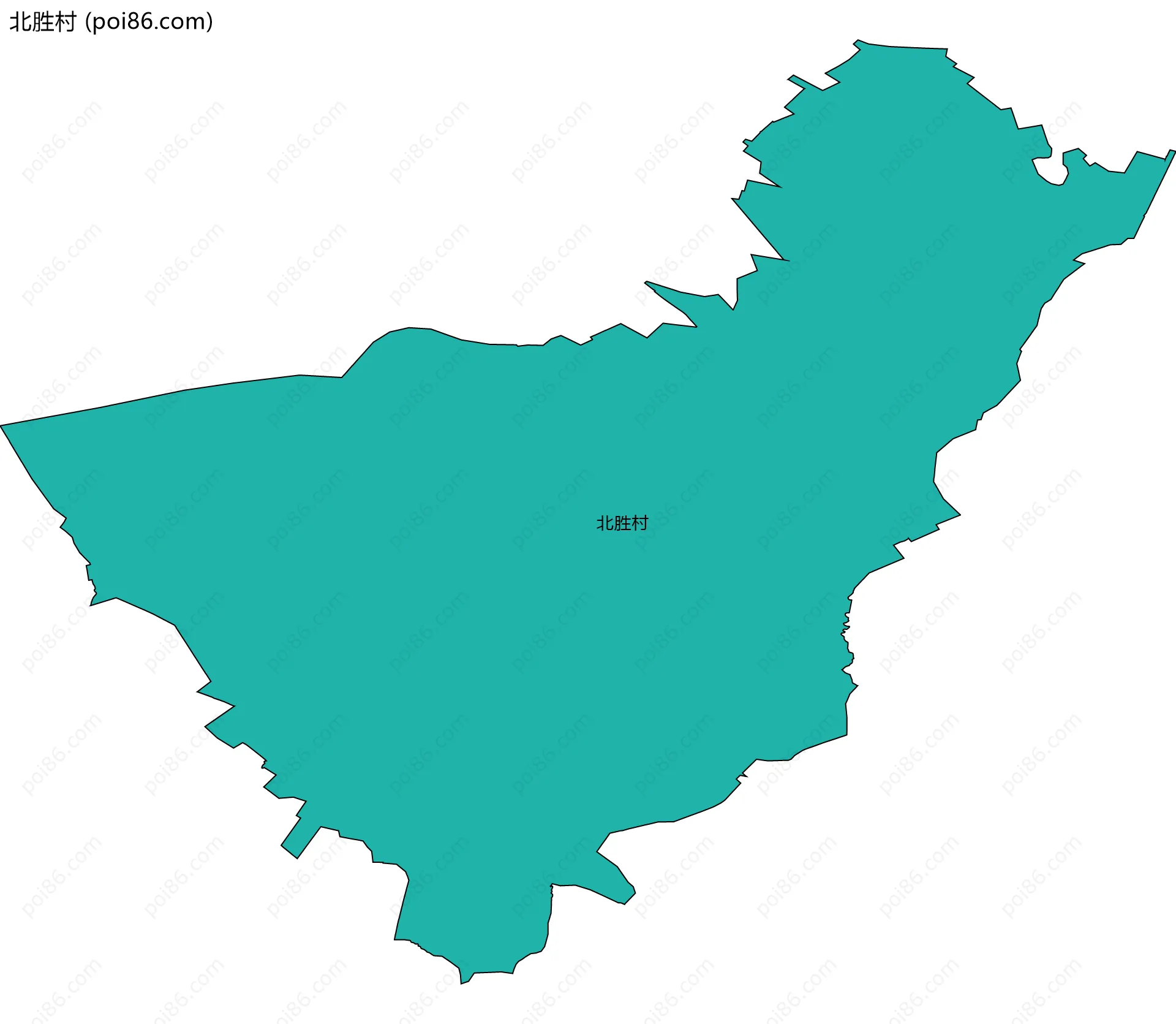 北胜村边界地图