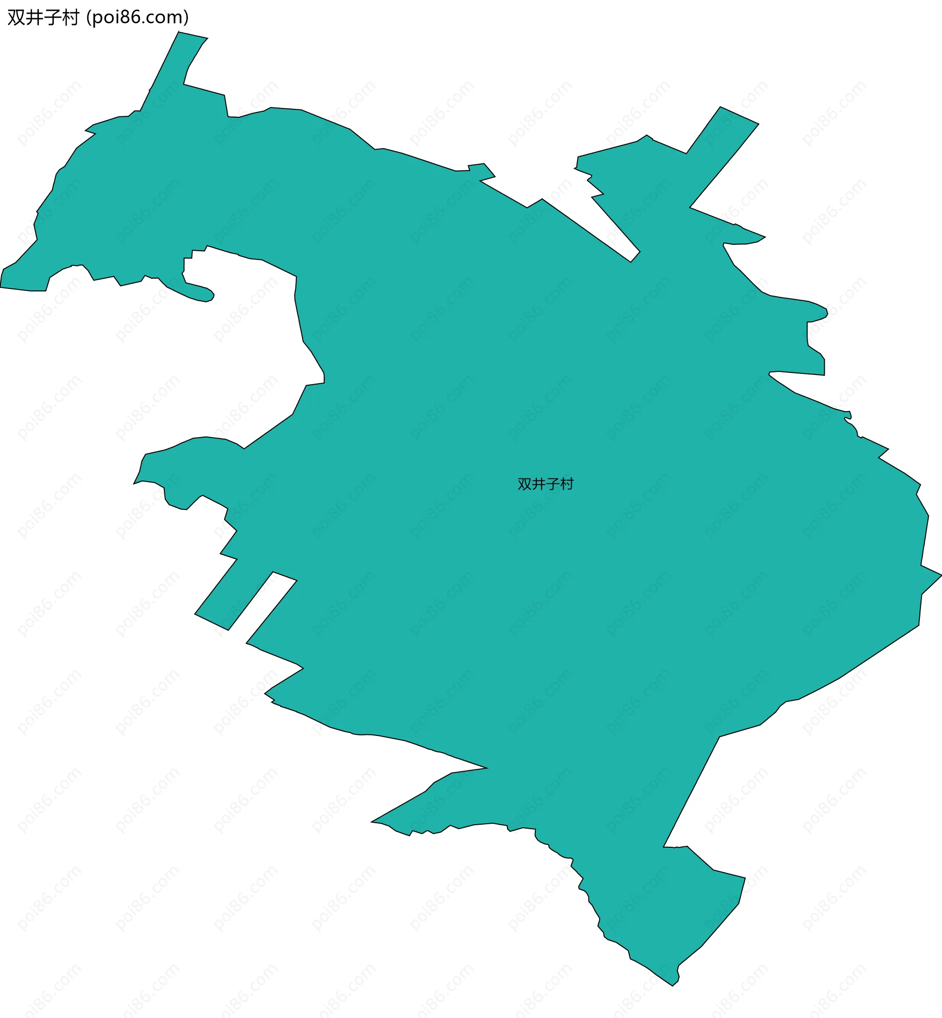 双井子村边界地图