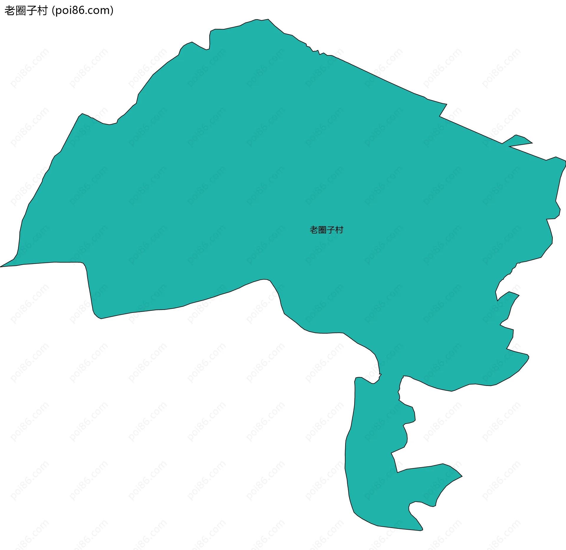 老圈子村边界地图