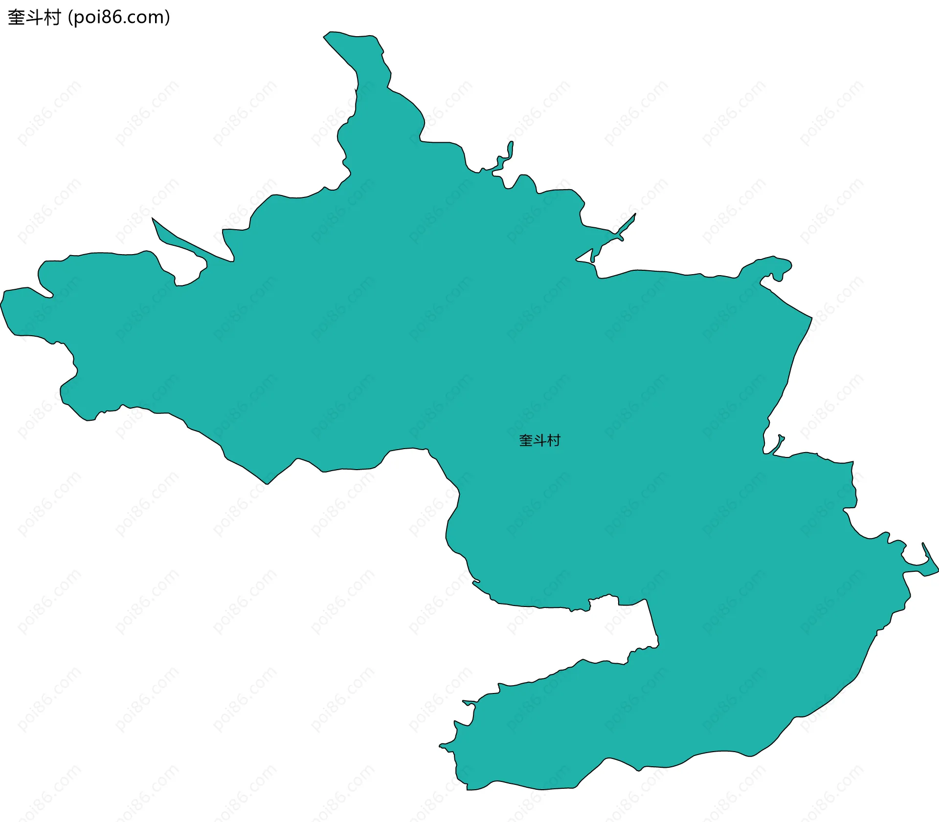 奎斗村边界地图