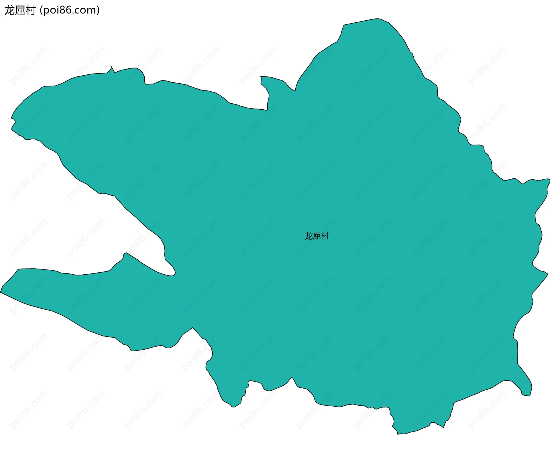 龙屈村边界地图