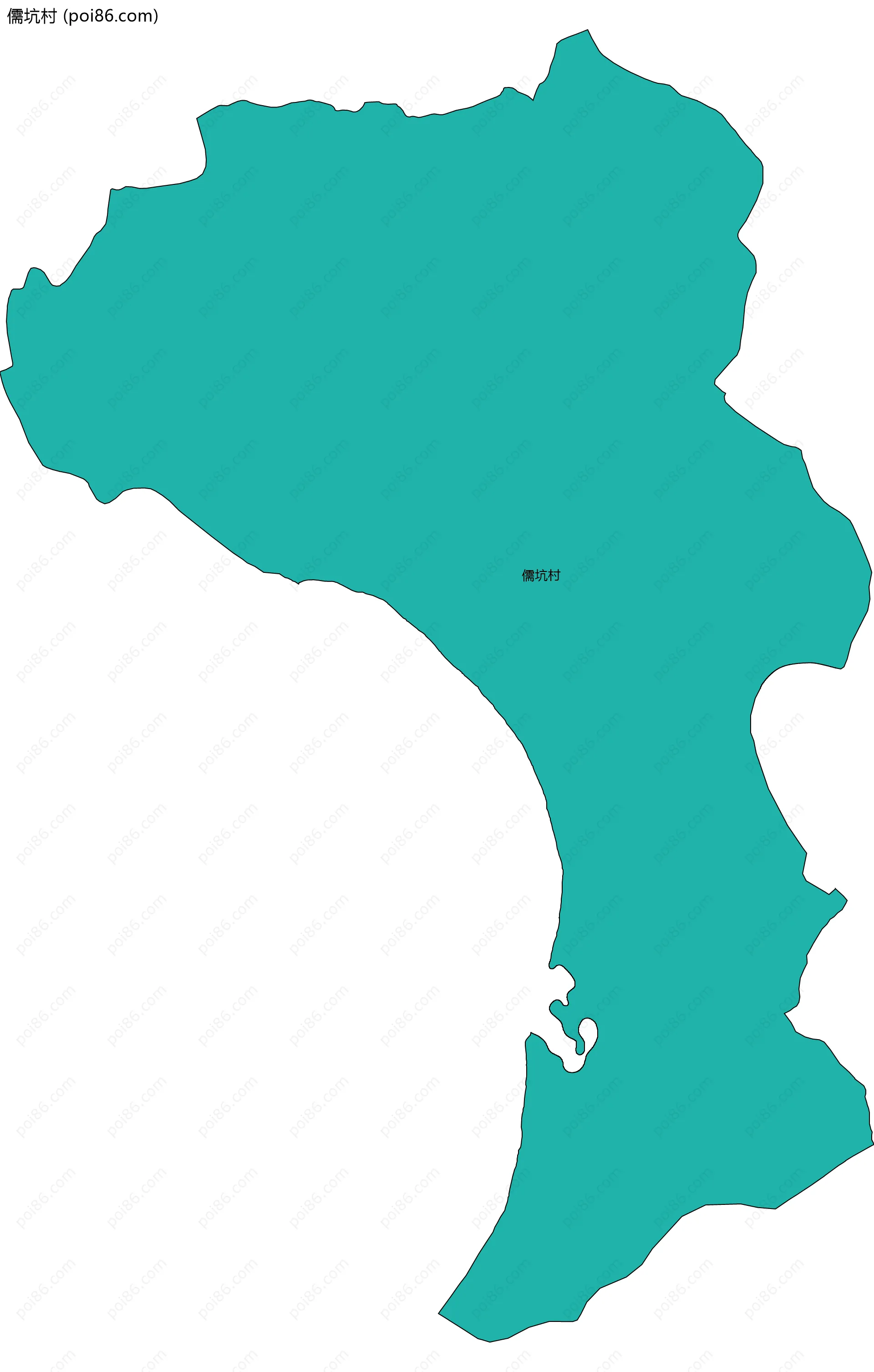 儒坑村边界地图