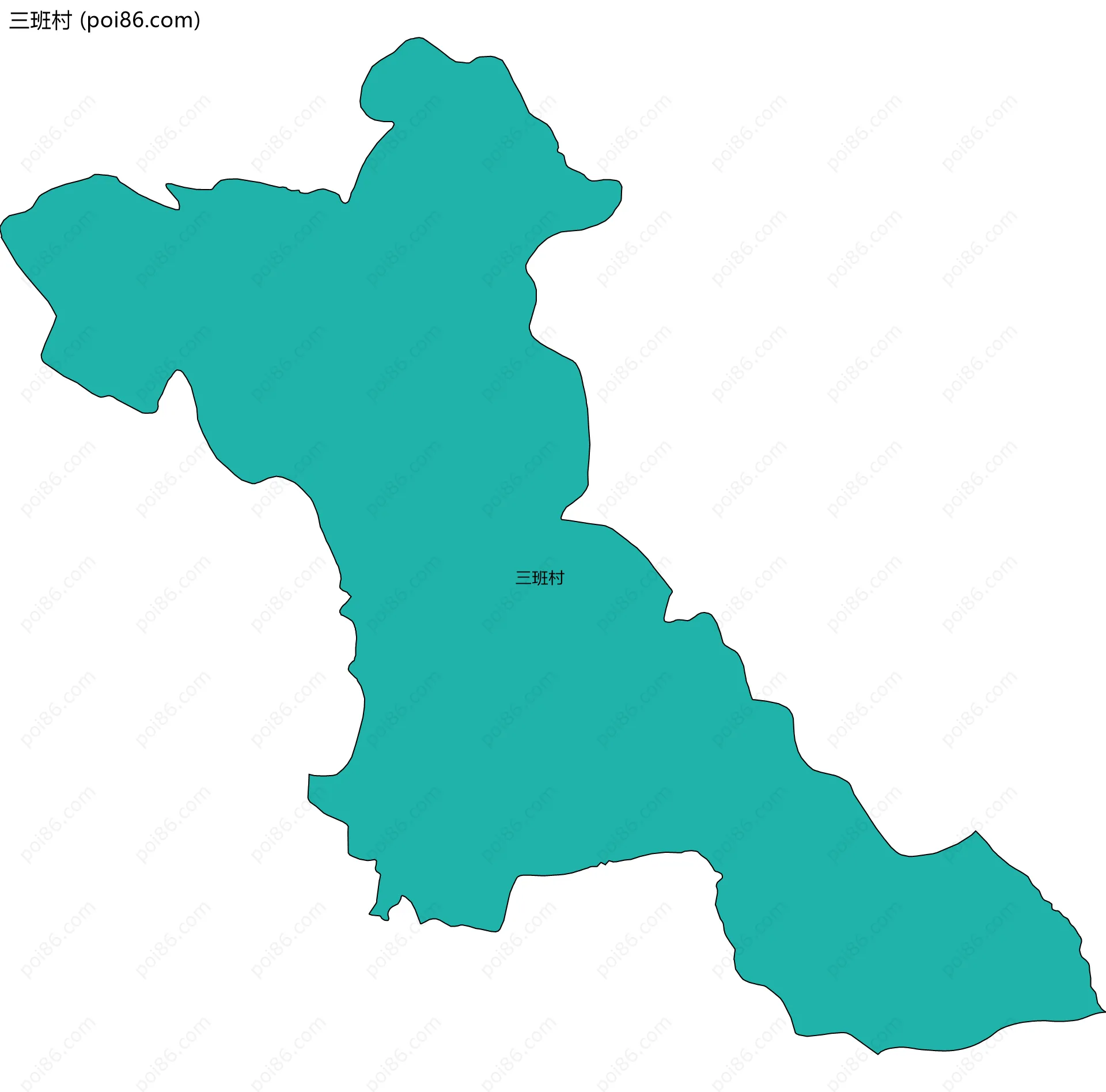 三班村边界地图