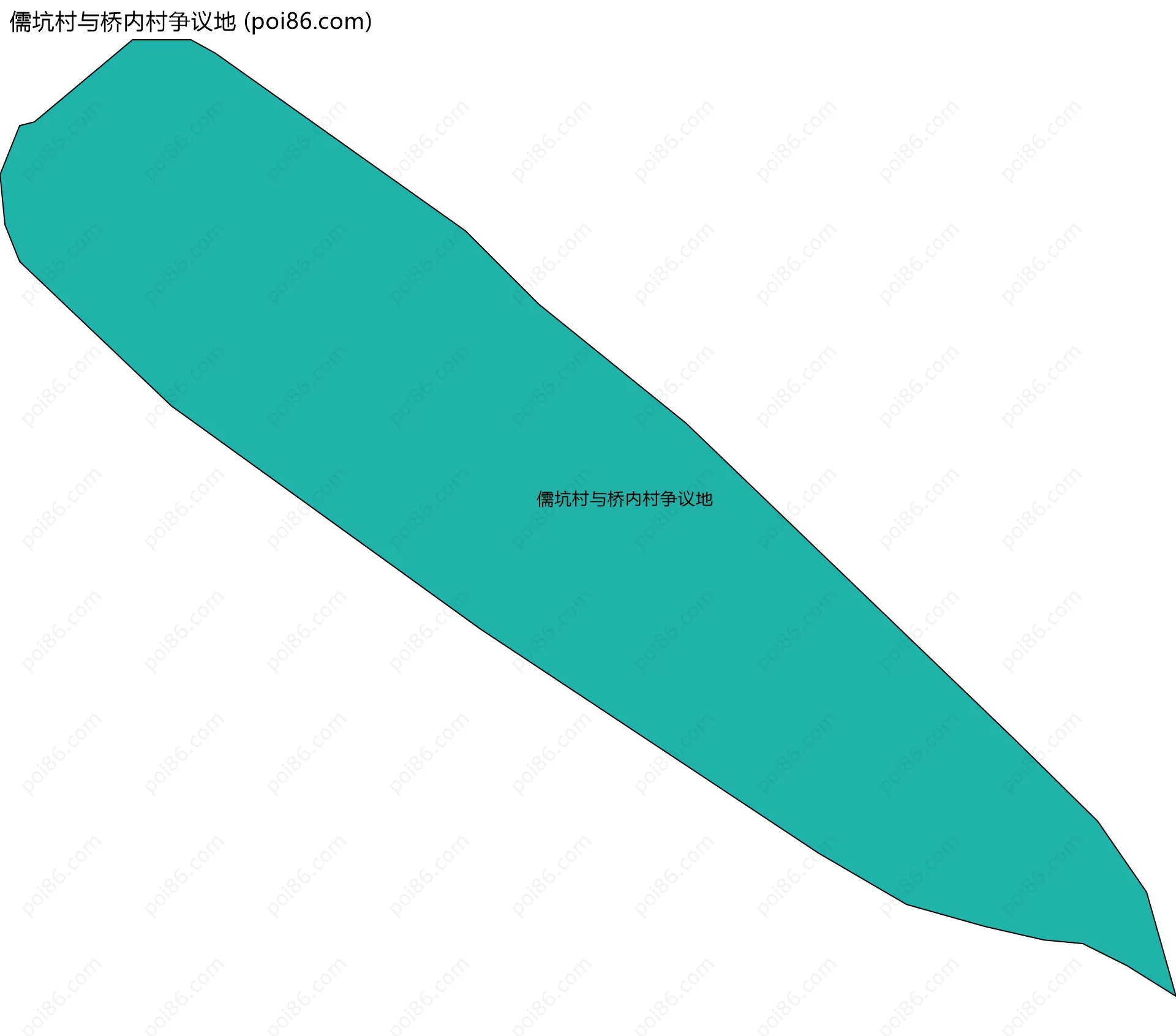 儒坑村与桥内村争议地边界地图