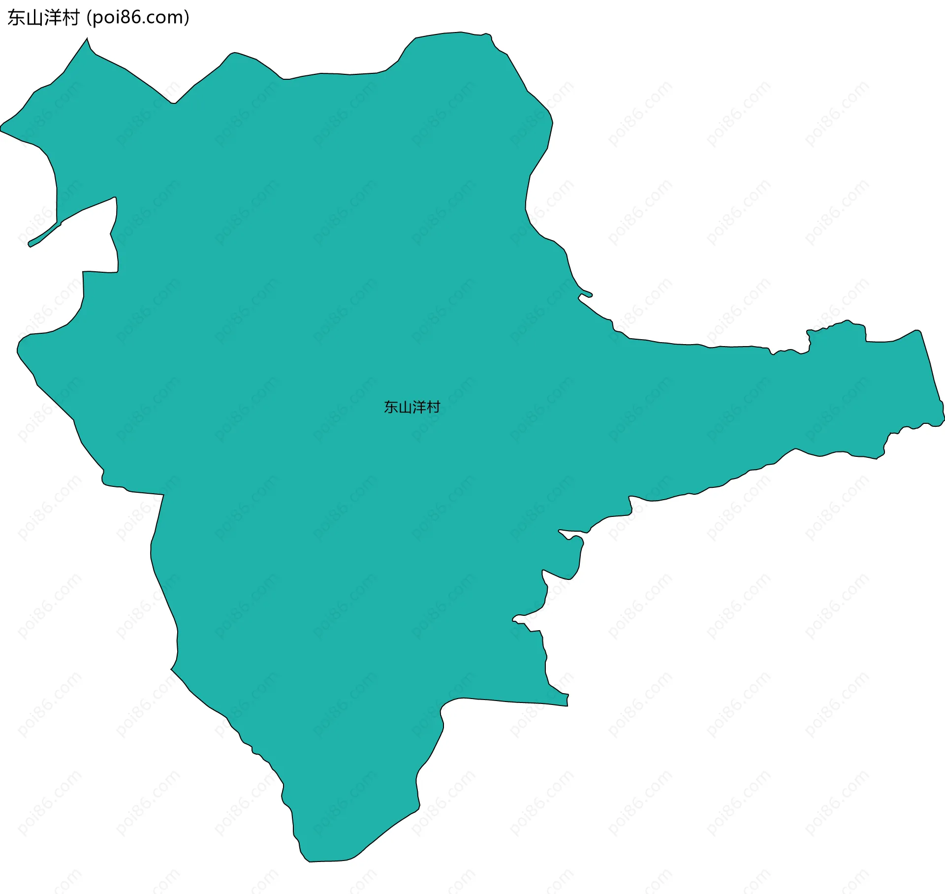 东山洋村边界地图