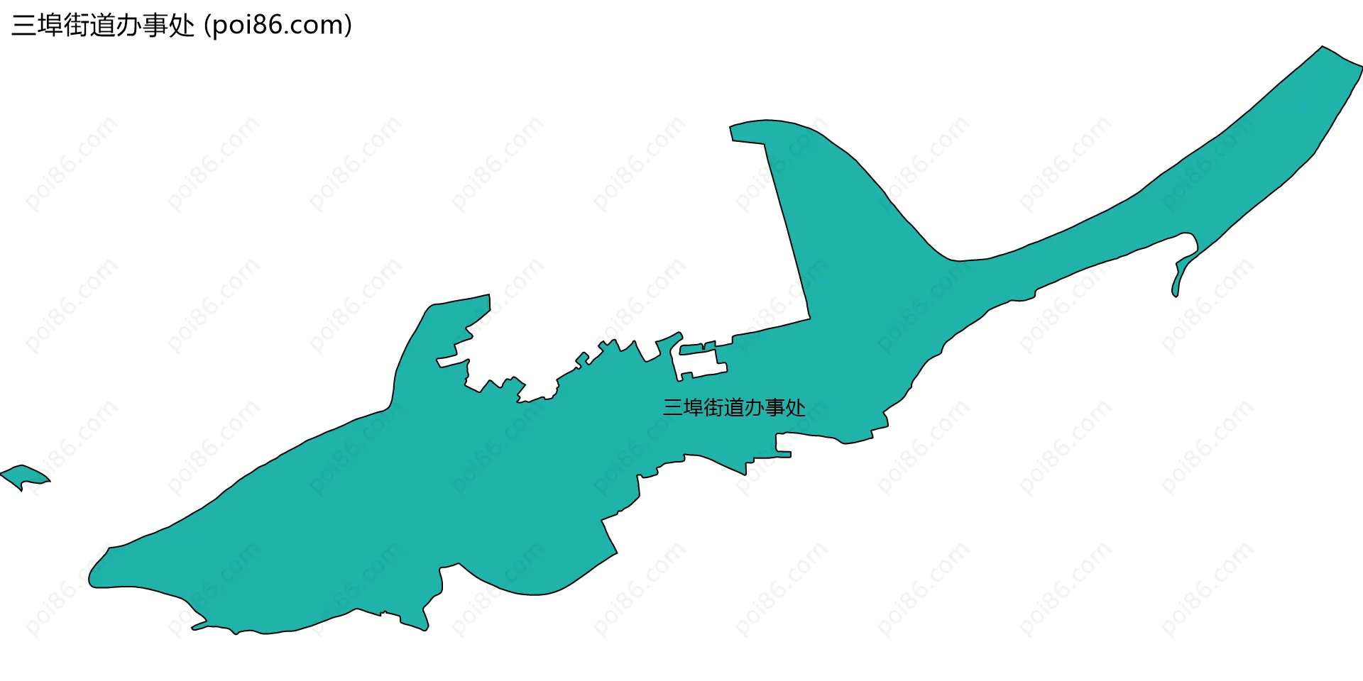 三埠街道办事处边界地图