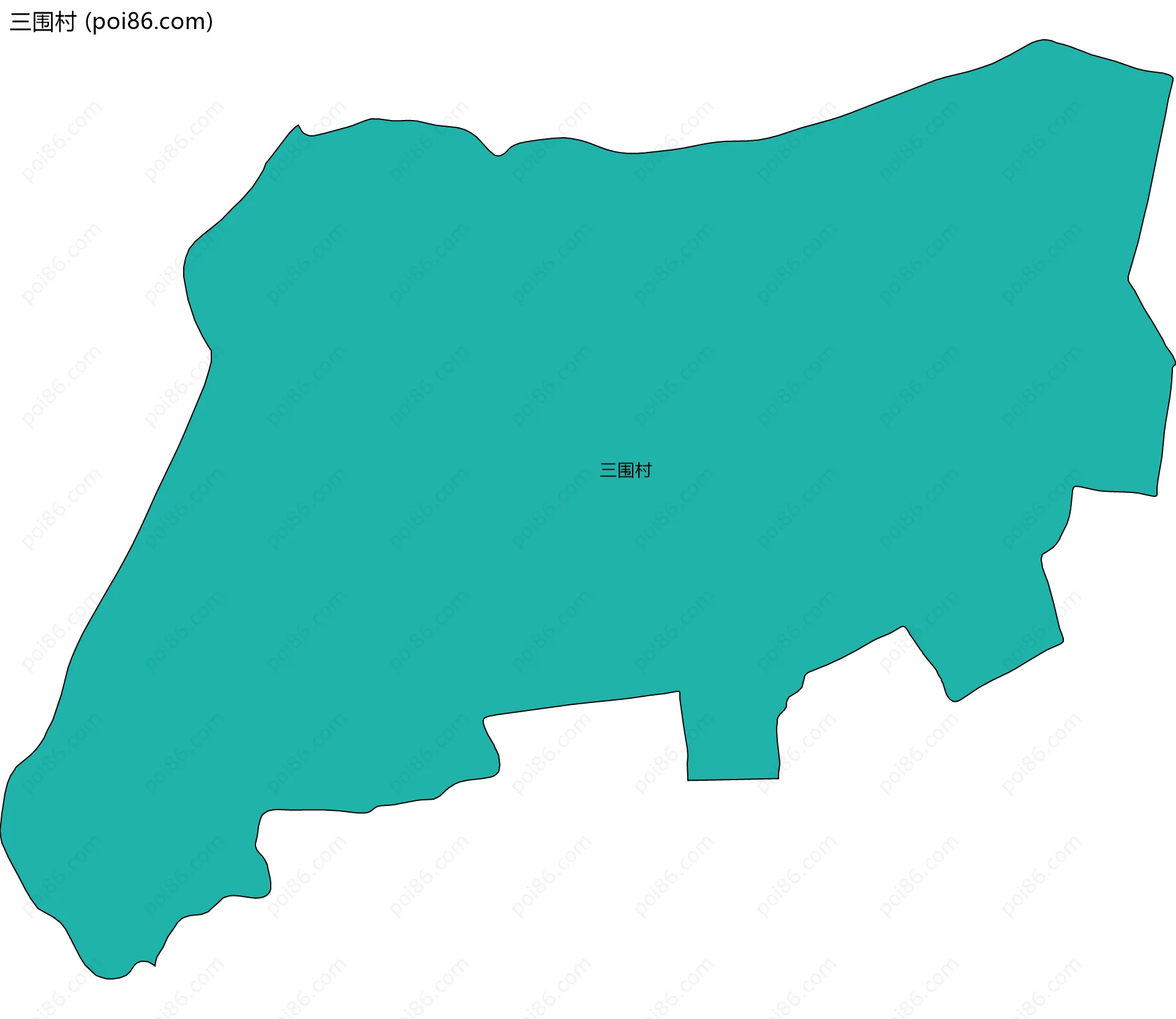 三围村边界地图