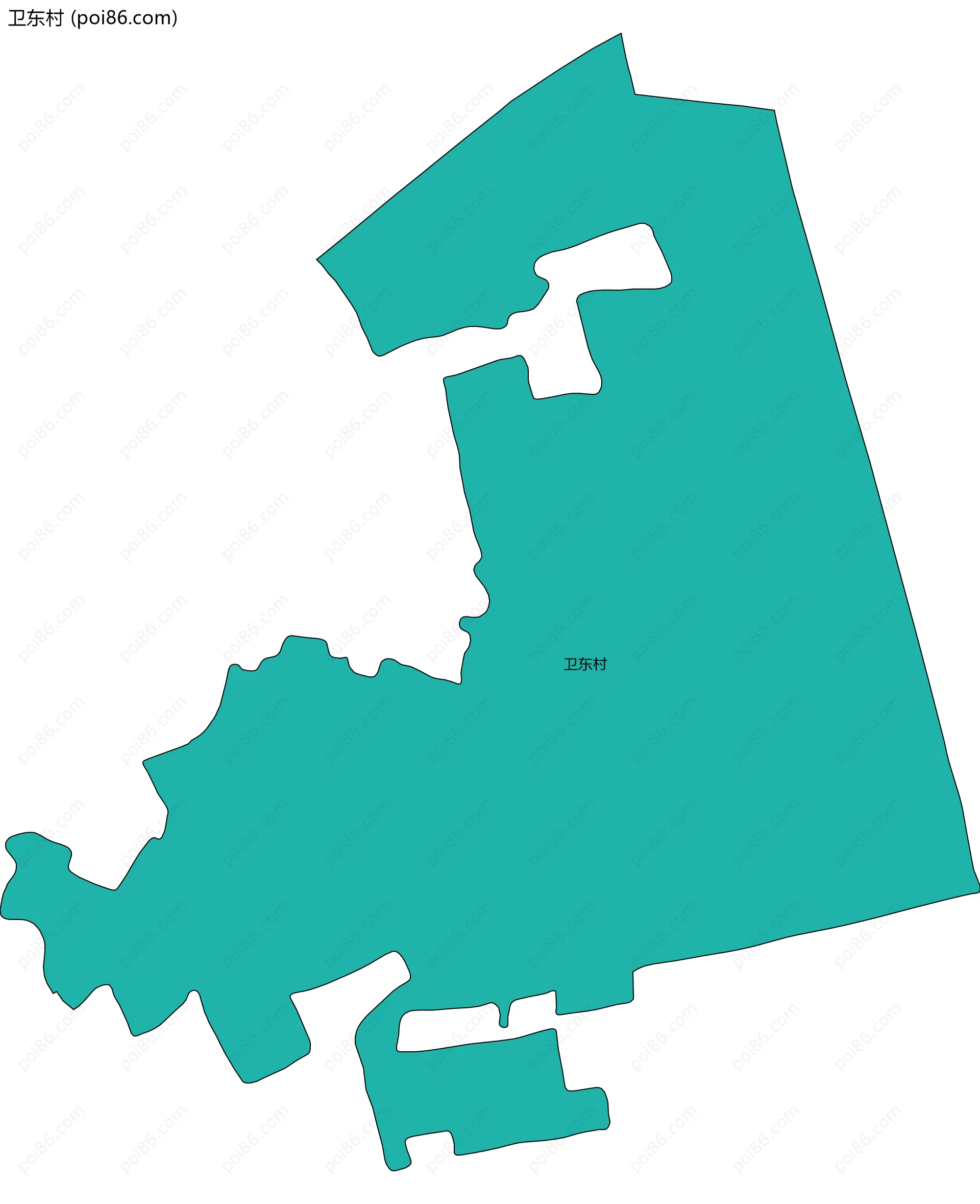 卫东村边界地图