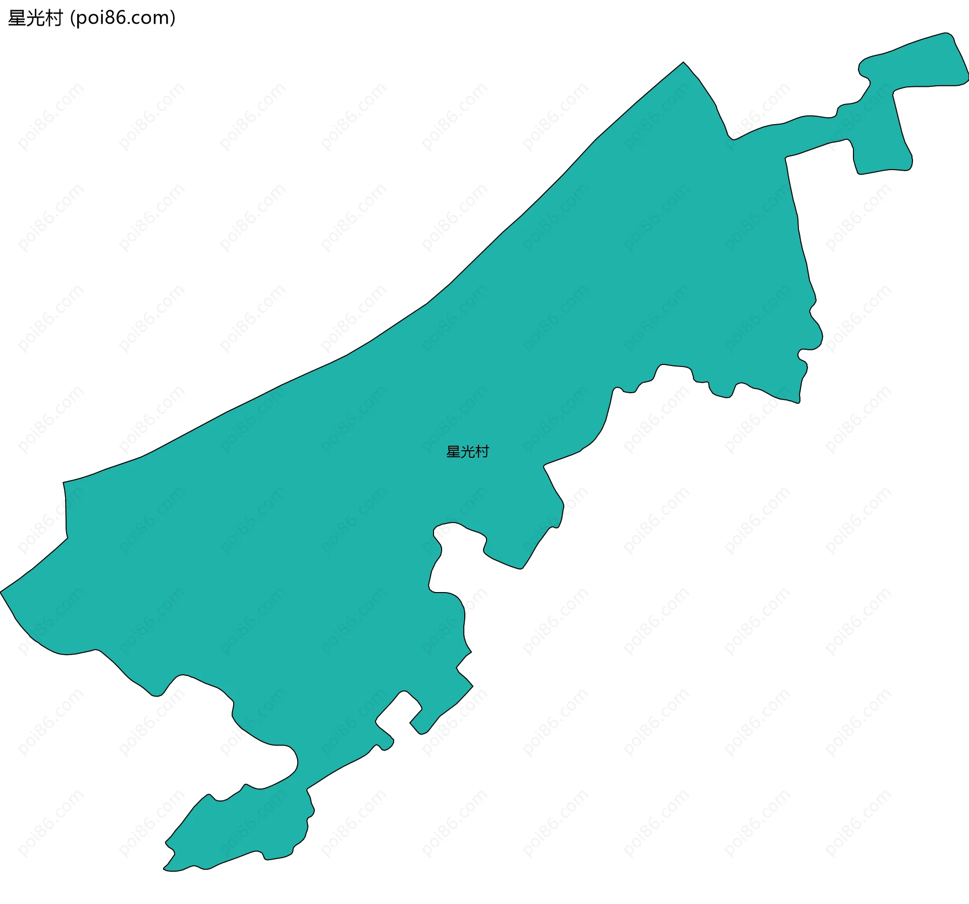星光村边界地图