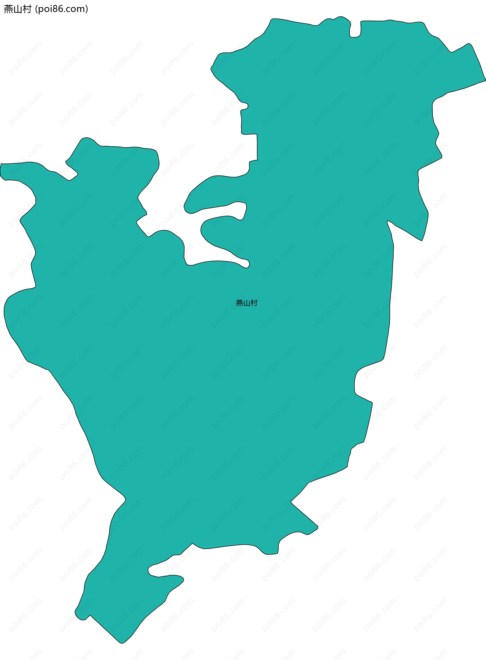 燕山村边界地图