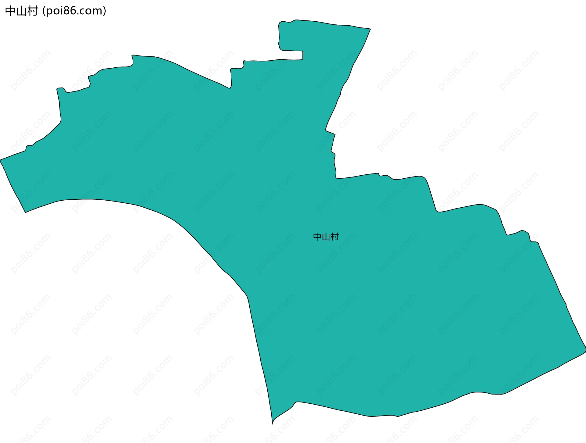 中山村边界地图