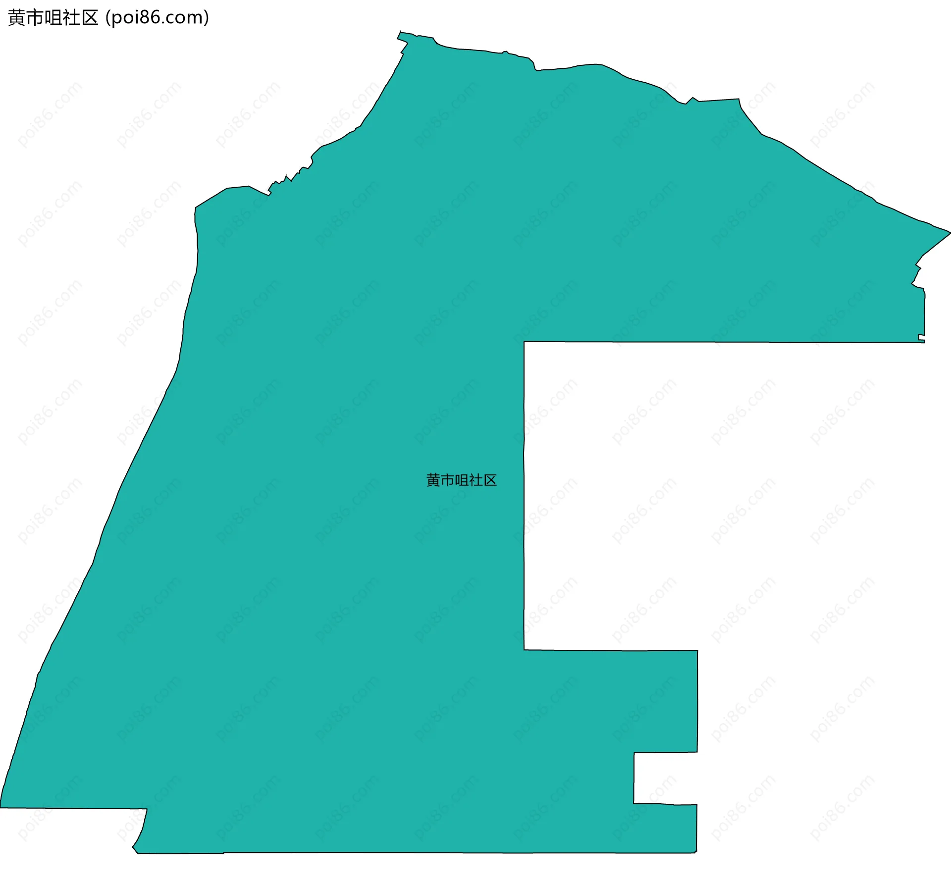 黄市咀社区边界地图