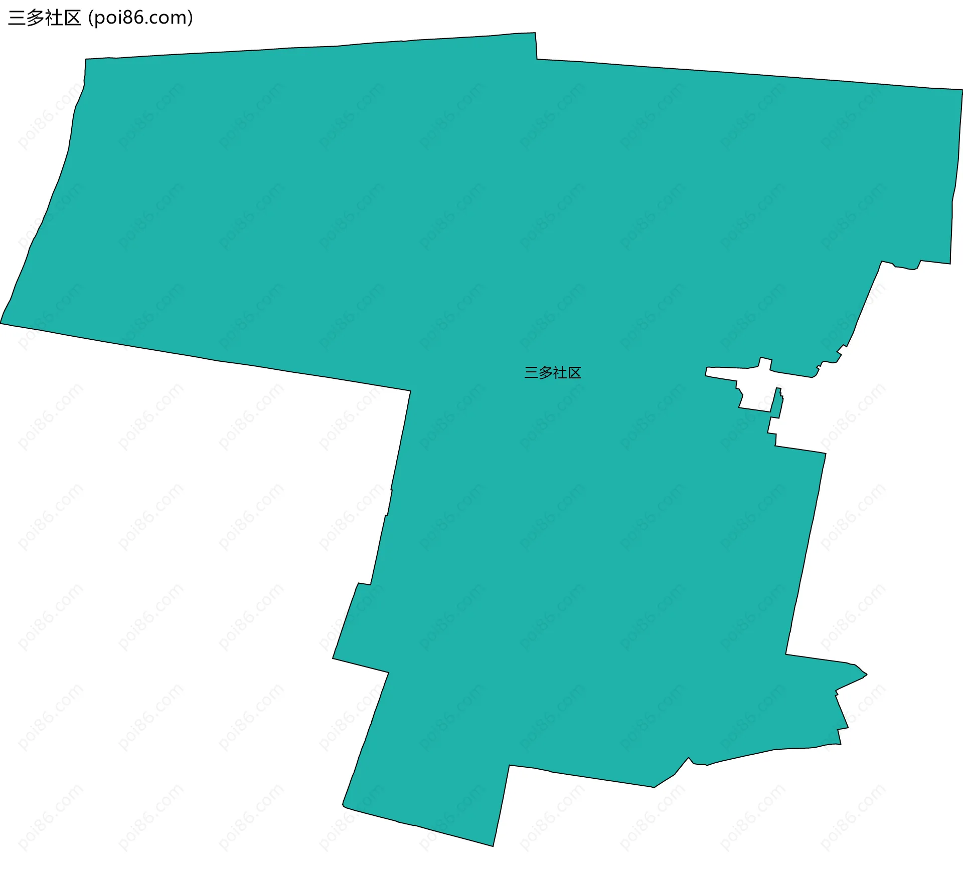 三多社区边界地图