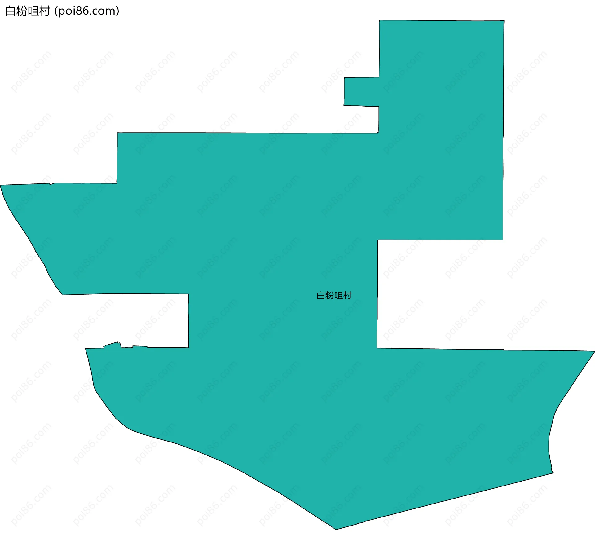 白粉咀村边界地图
