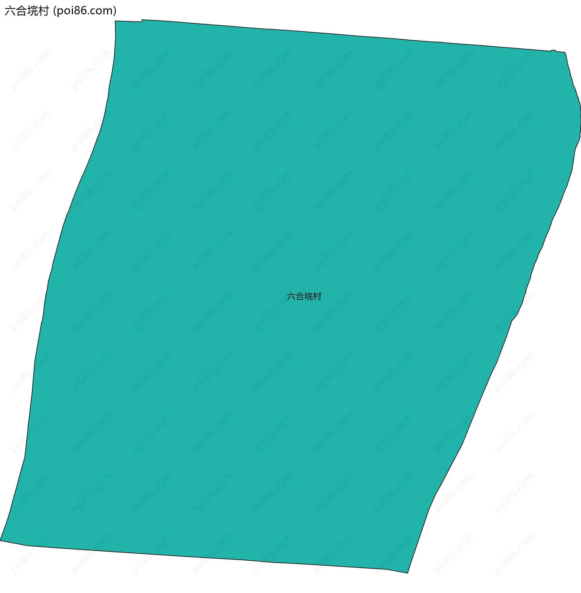 六合垸村边界地图