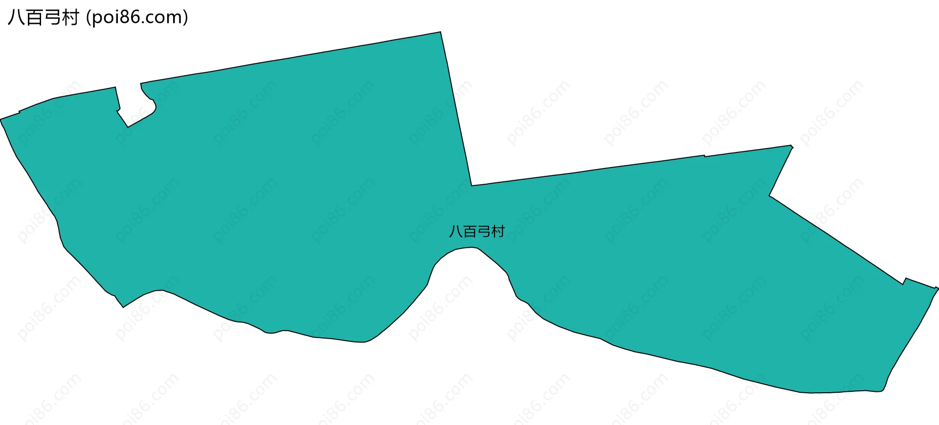 八百弓村边界地图