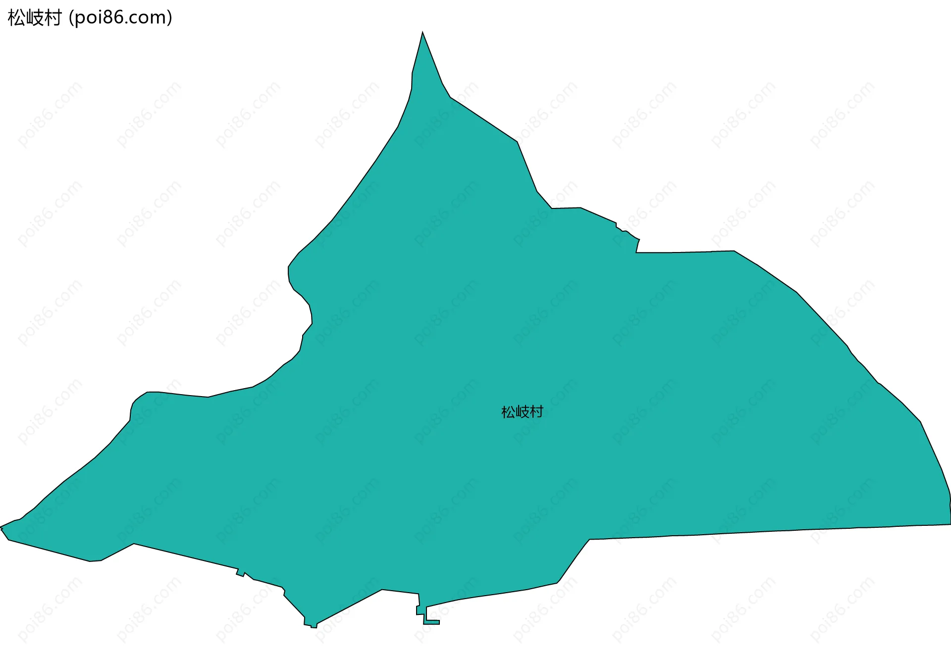 松岐村边界地图