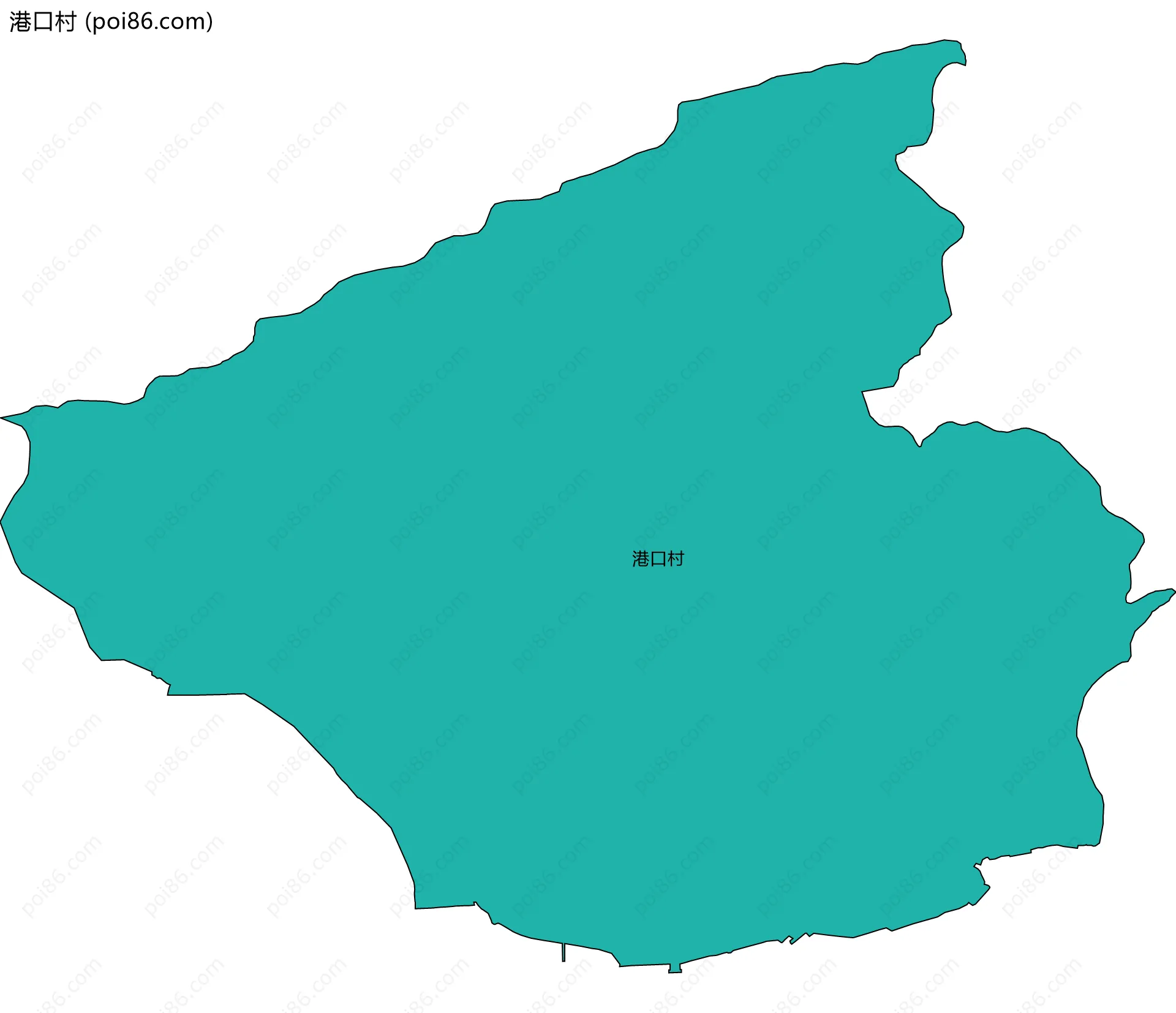 港口村边界地图