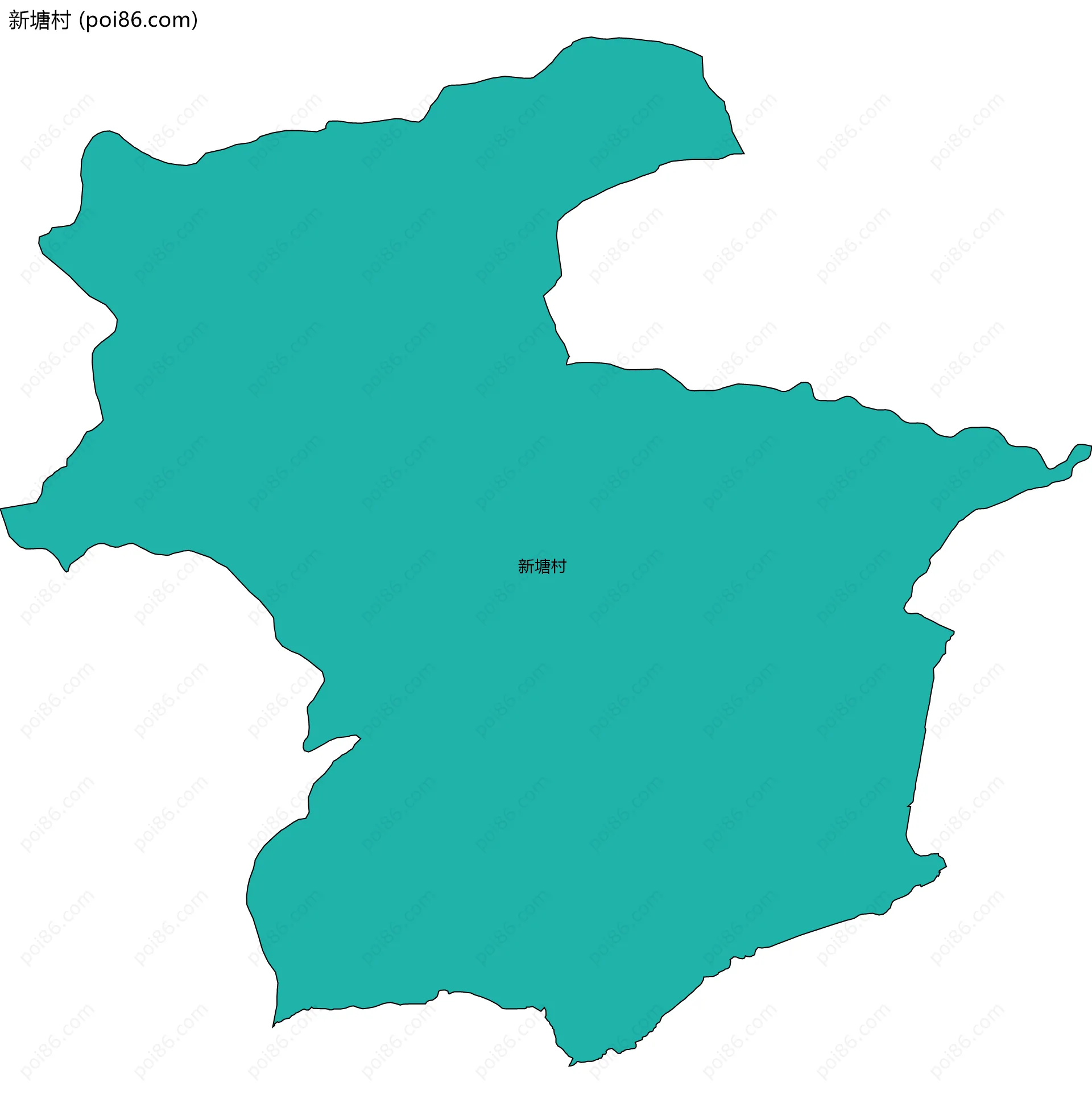 新塘村边界地图