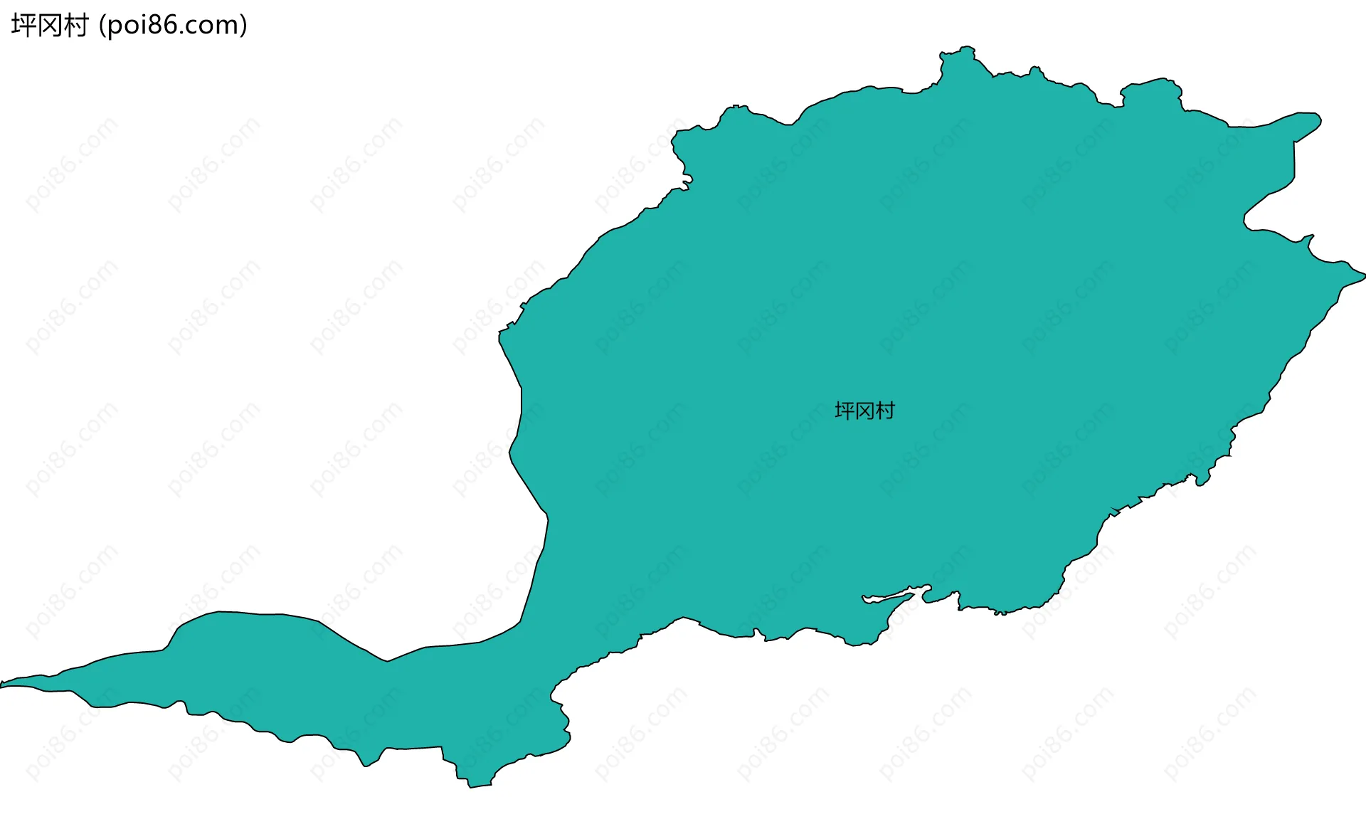 坪冈村边界地图