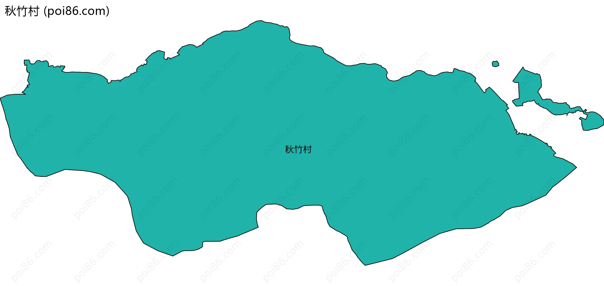 秋竹村边界地图