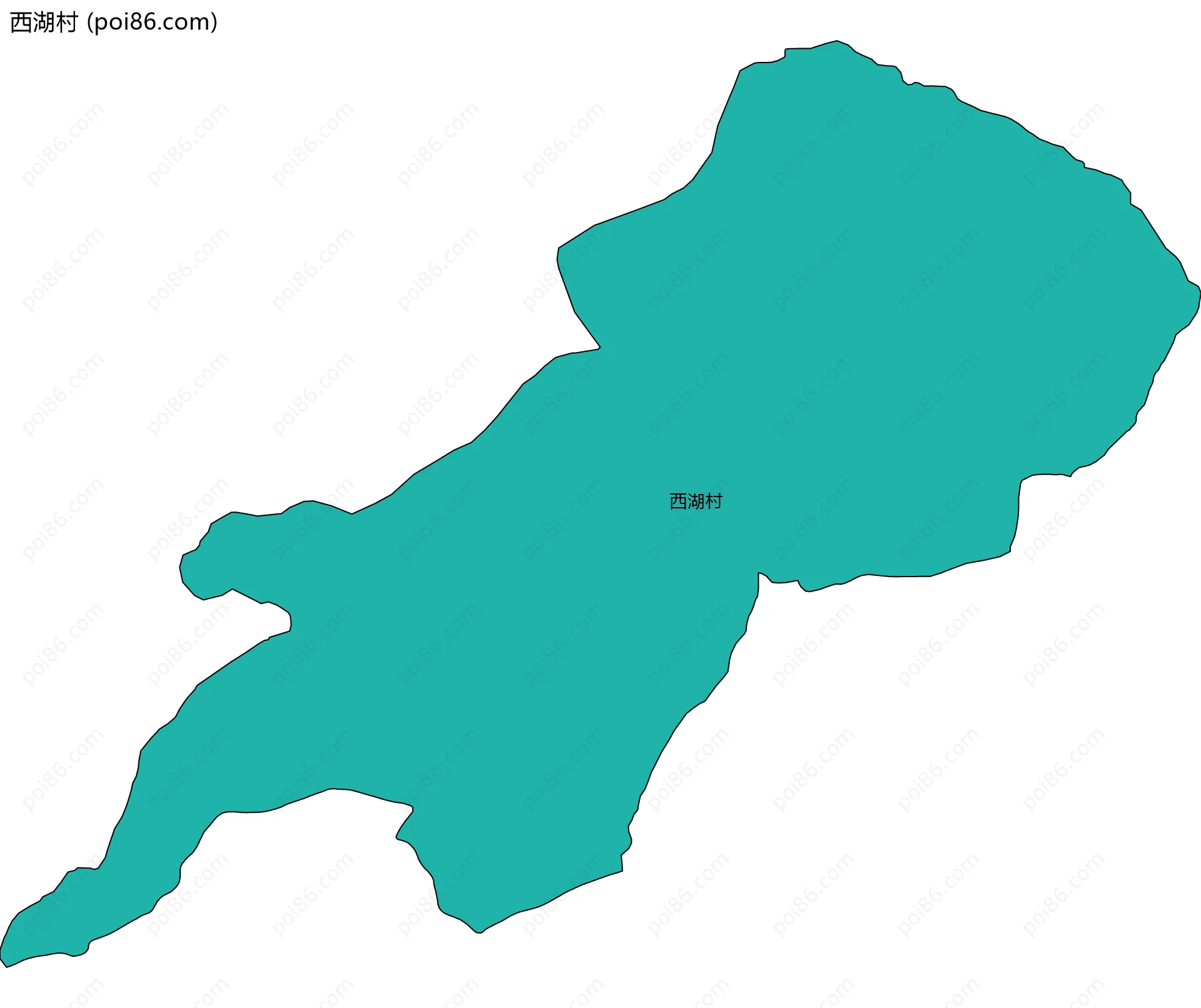 西湖村边界地图