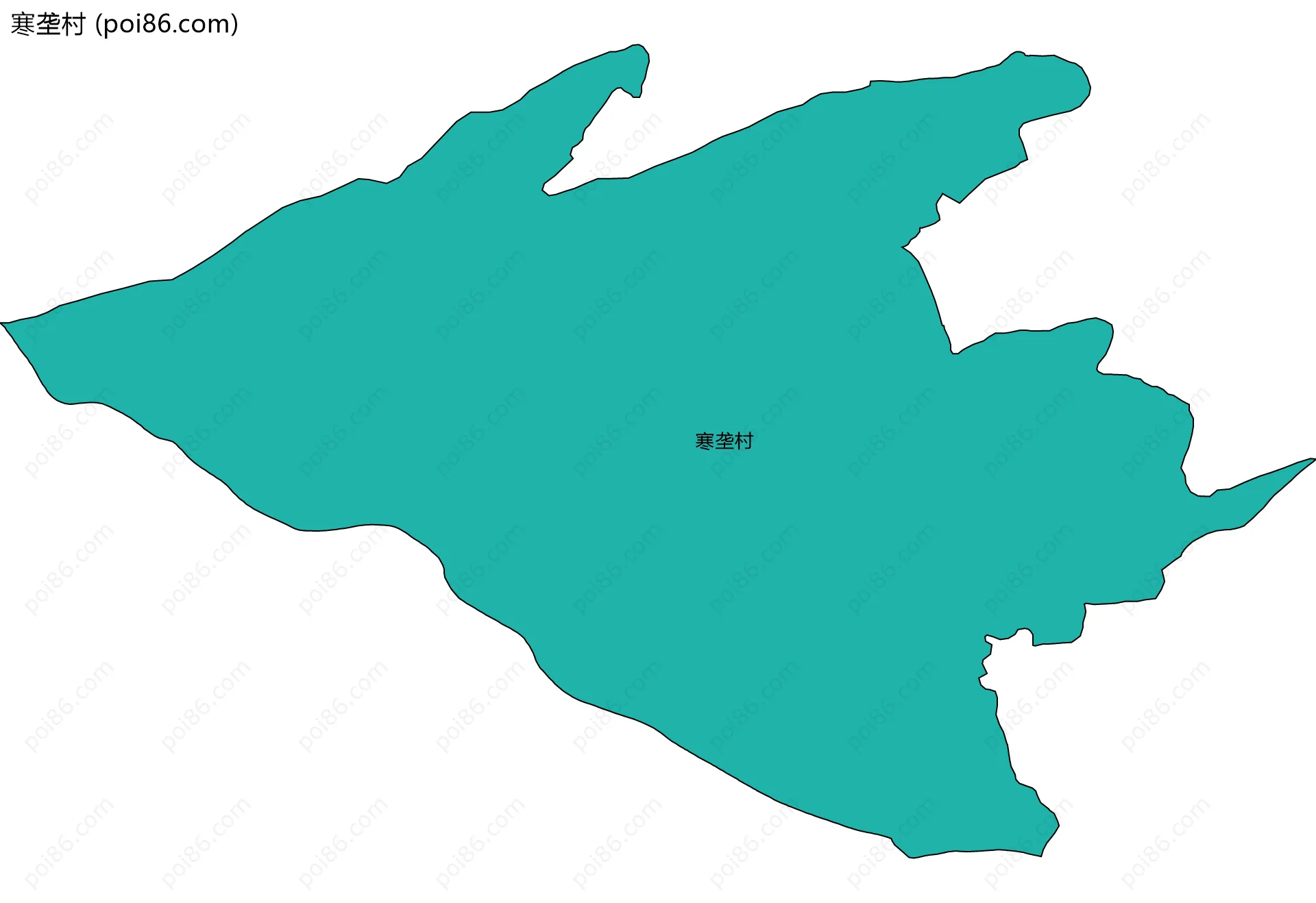 寒垄村边界地图