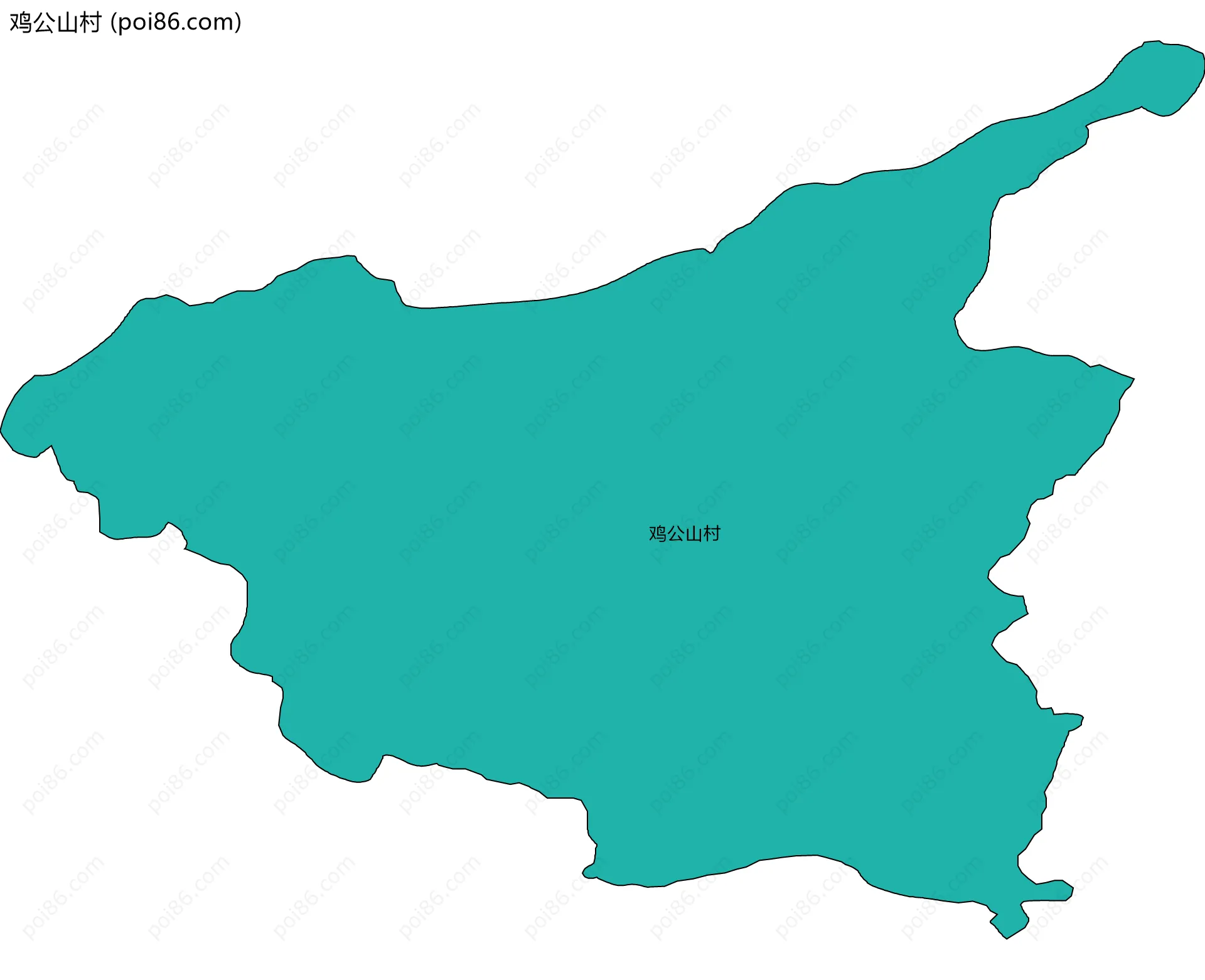 鸡公山村边界地图
