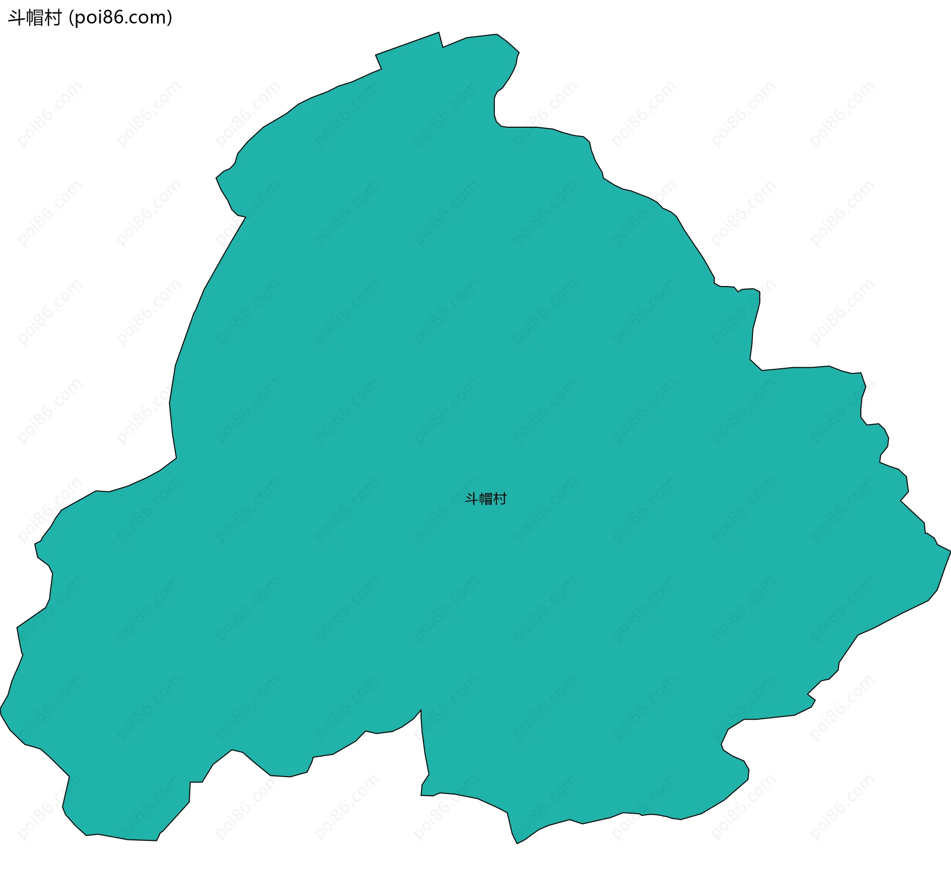 斗帽村边界地图